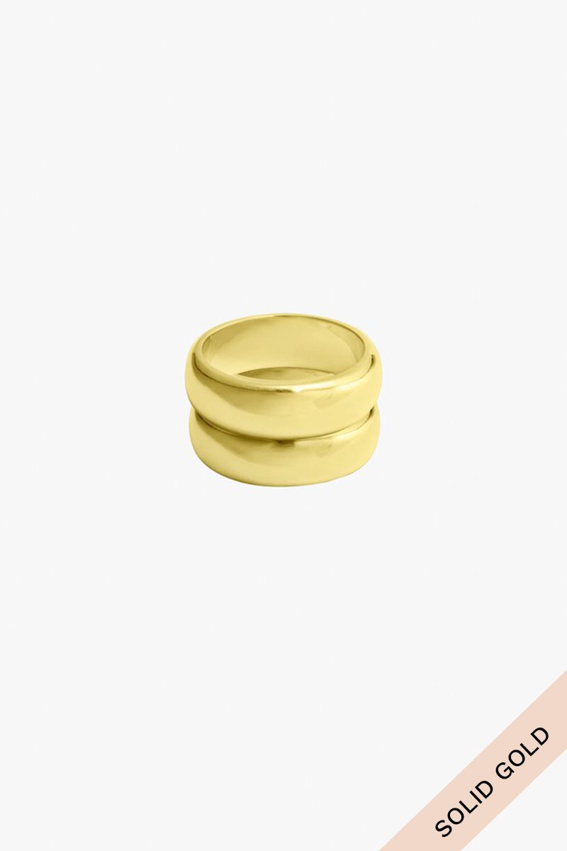 Double trouble 14k solid gold-abc