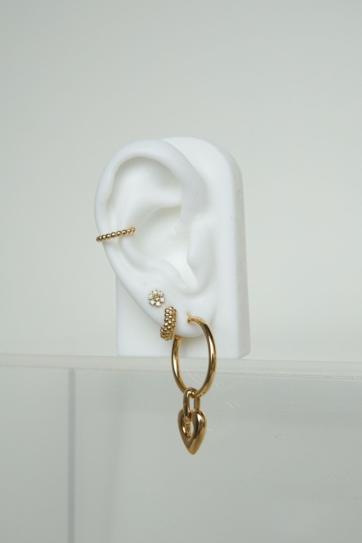 Bubble huggie gold plated-abc