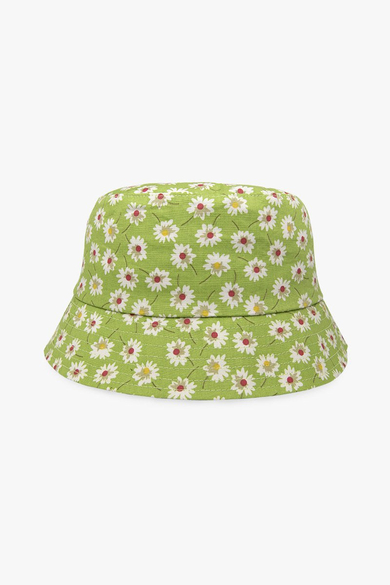 Green flower bucket hat-abc