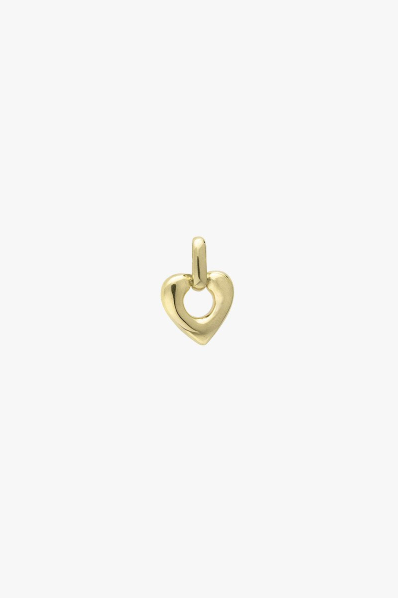 Heart charm pendant gold plated-abc