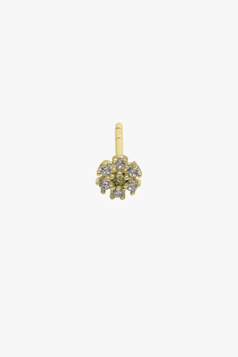 Ice flower stud gold plated-abc