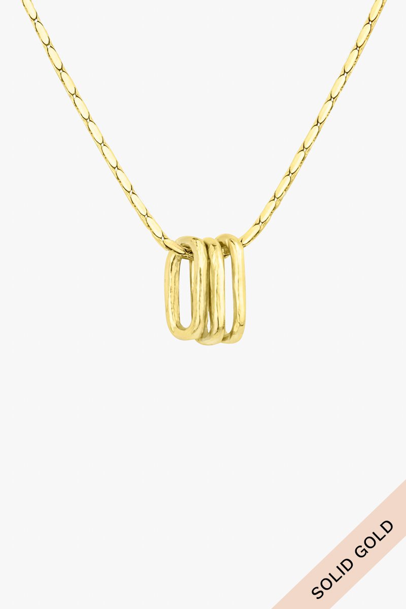 Love child pendant 14k solid gold-abc