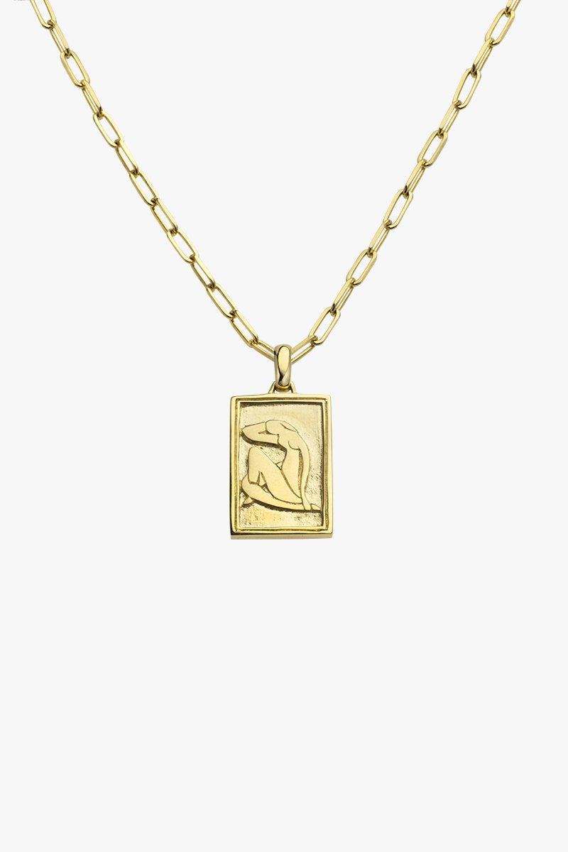 Matisse woman pendant gold plated-abc