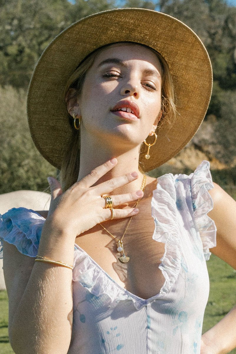 Illuminating pendant gold plated-abc