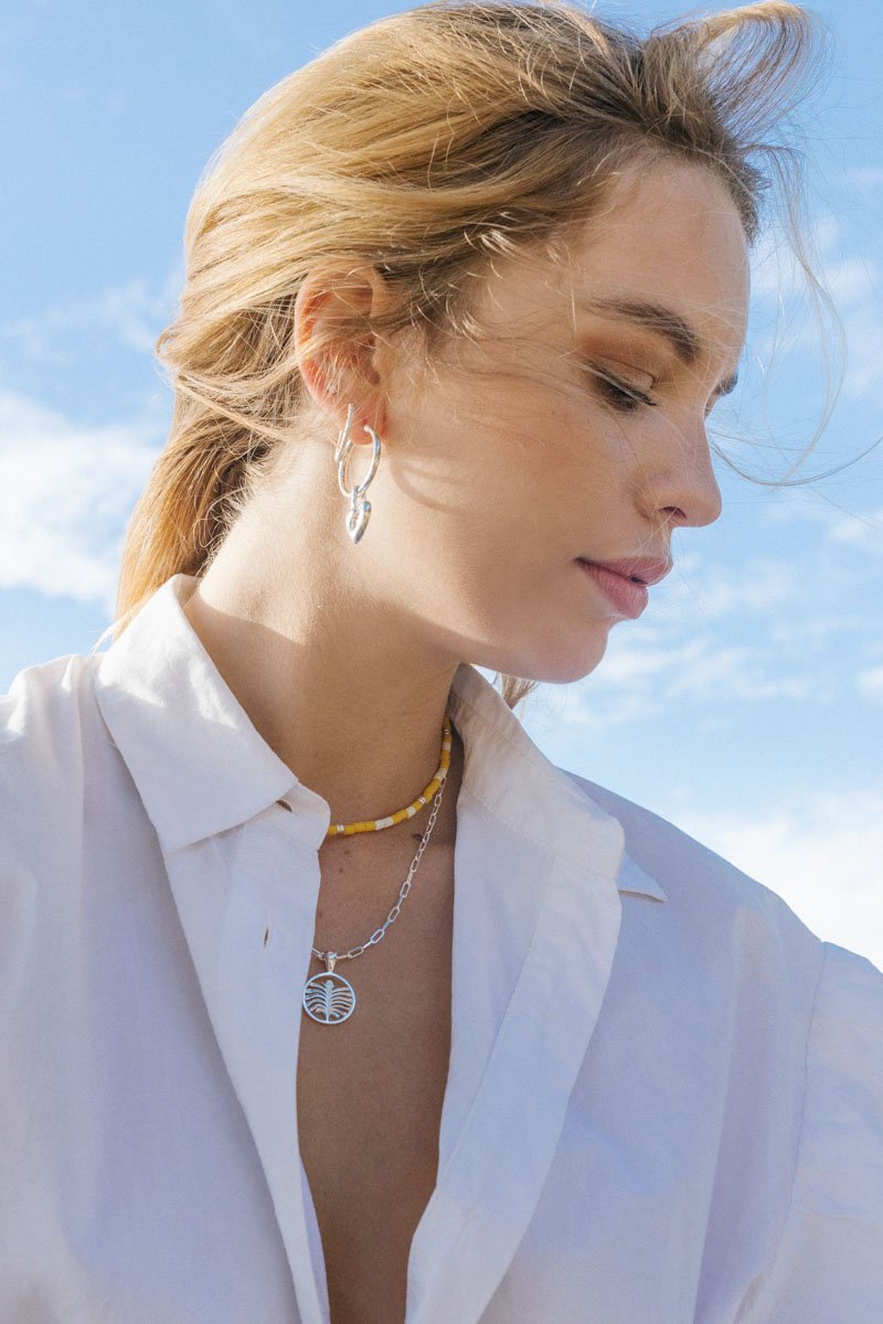 Mixed palette choker silver (35 cm)-abc