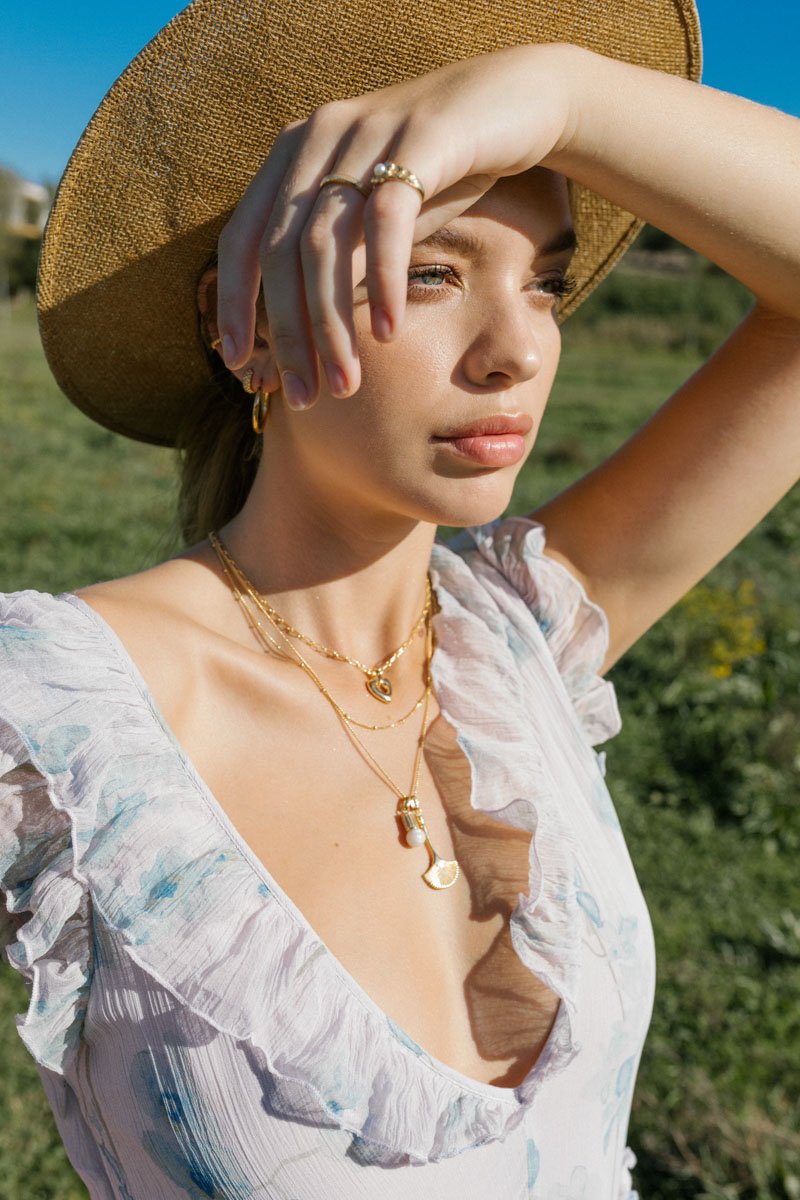 Illuminating pendant gold plated-abc