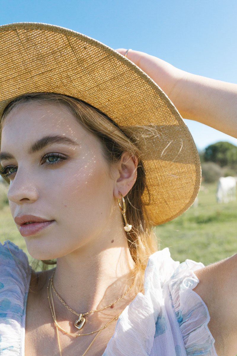 Heart charm pendant gold plated-abc