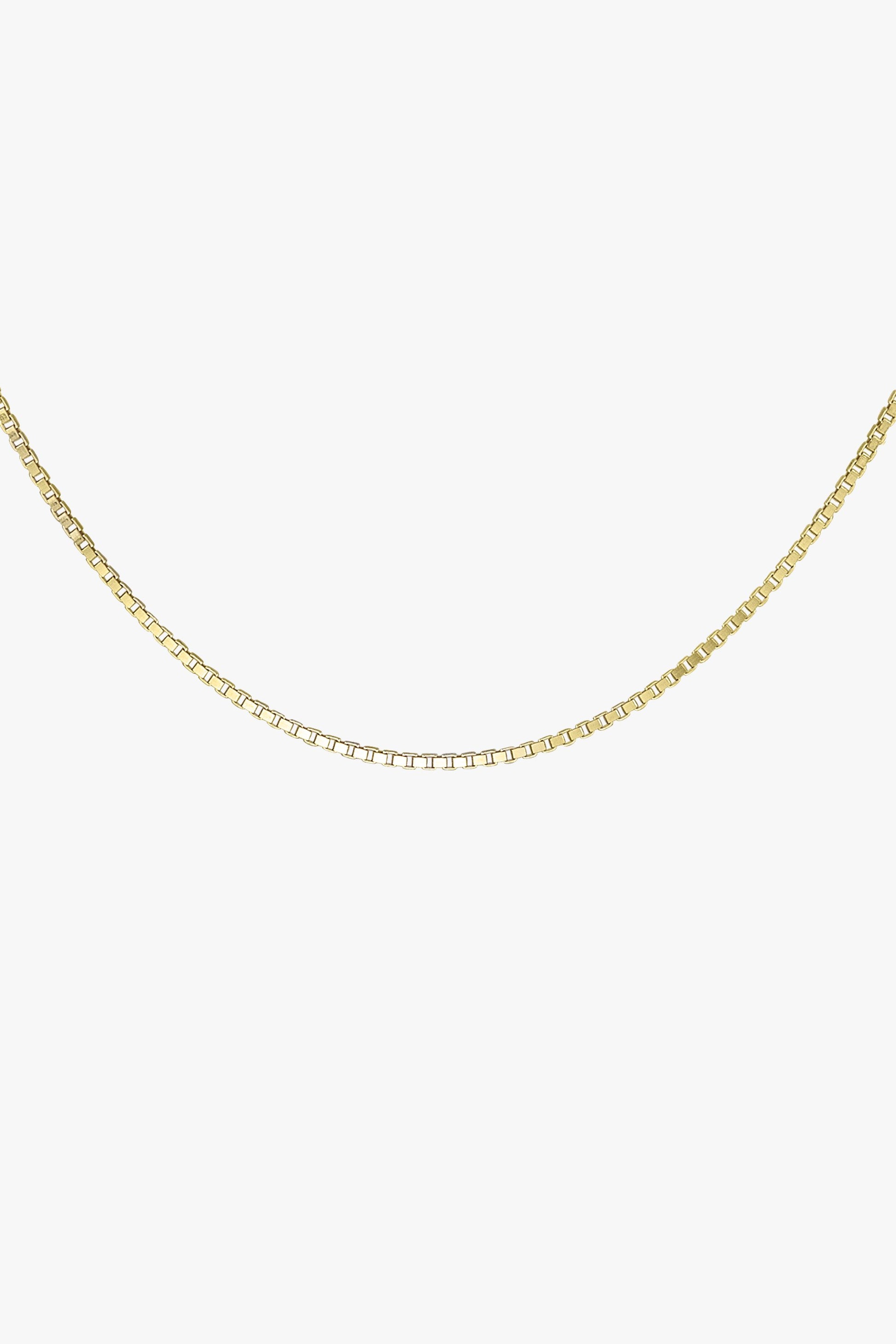 Box choker gold plated (36cm)-abc