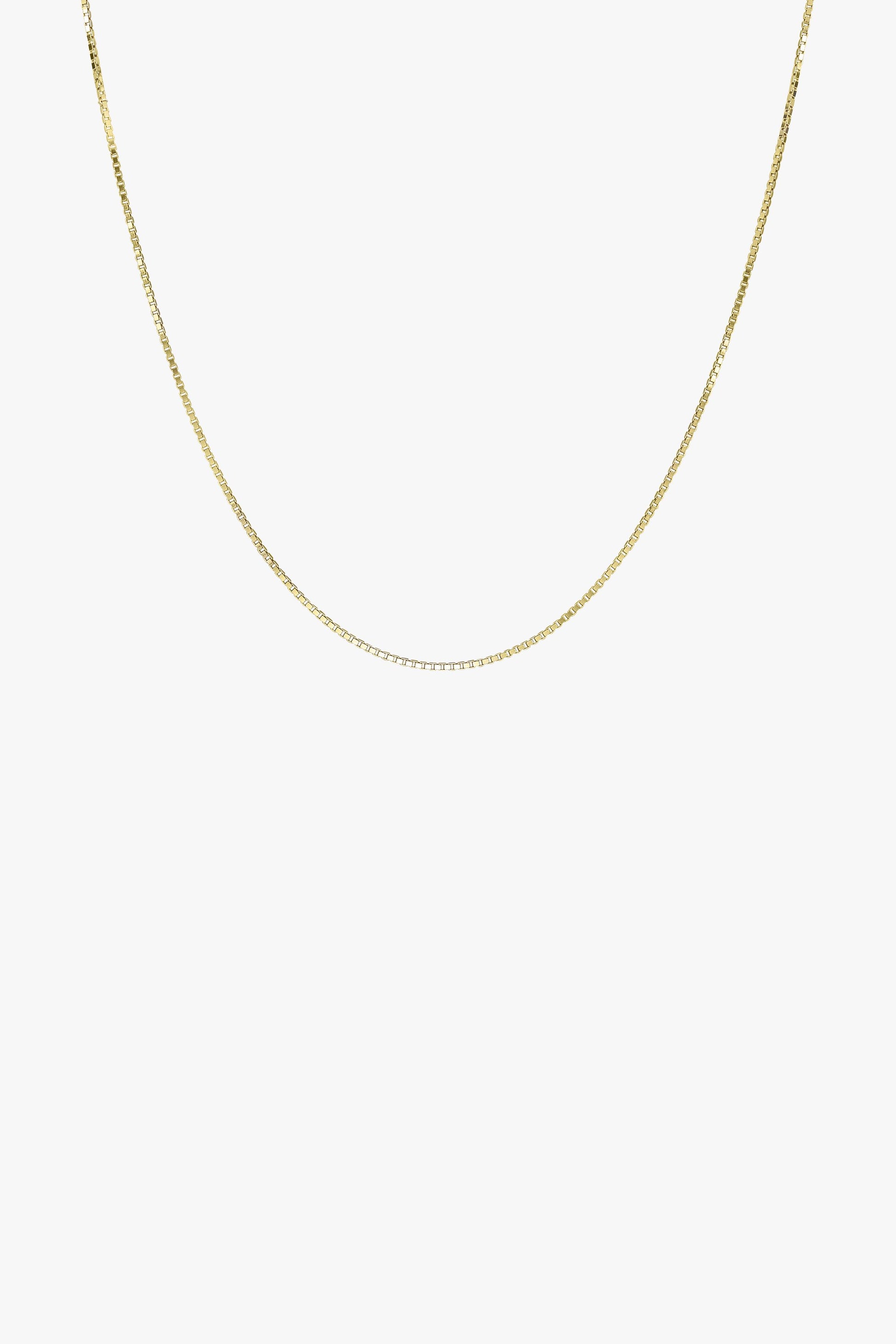 Box choker gold plated (36cm)-abc
