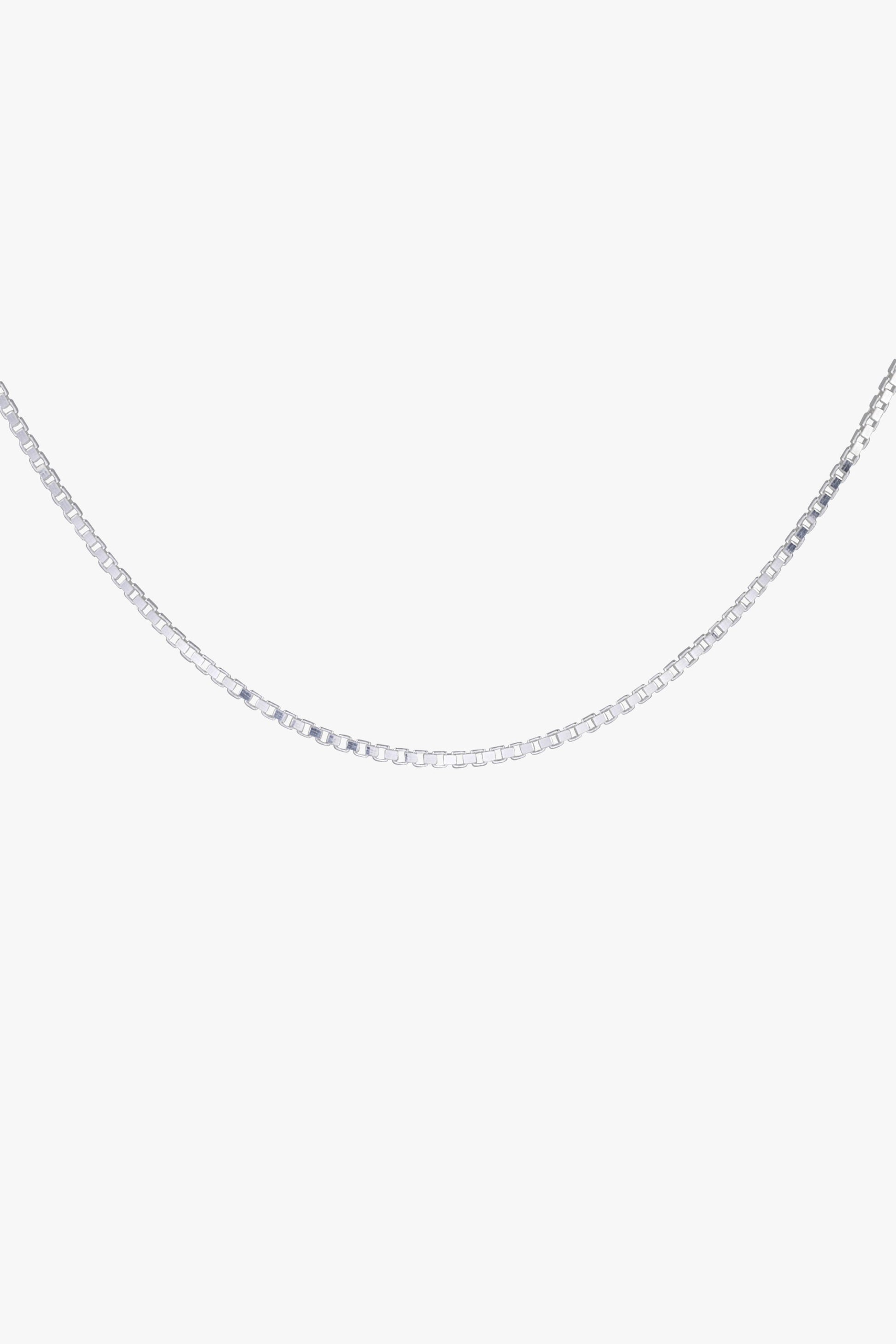 Box choker silver (36cm)-abc