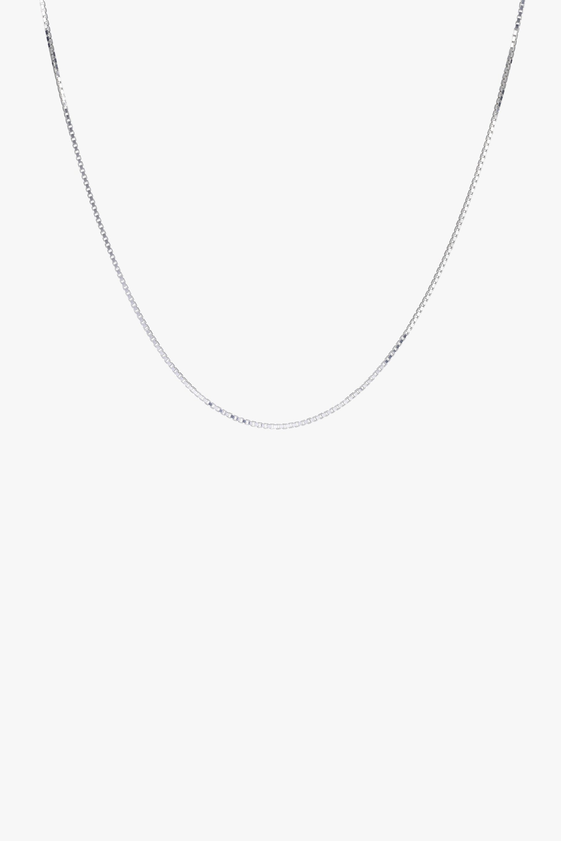 Box choker silver (36cm)-abc