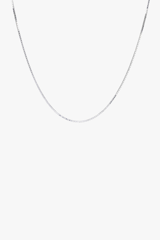 Box choker silver (36cm)-abc