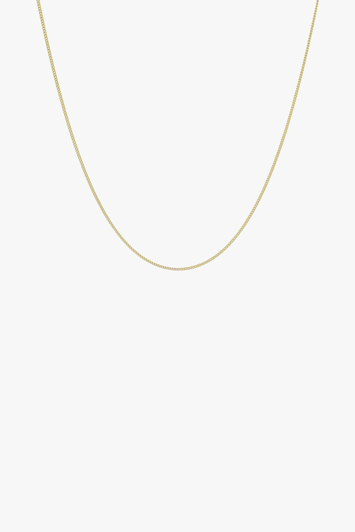 Curb chain necklace gold plated (45cm & 55cm)-abc