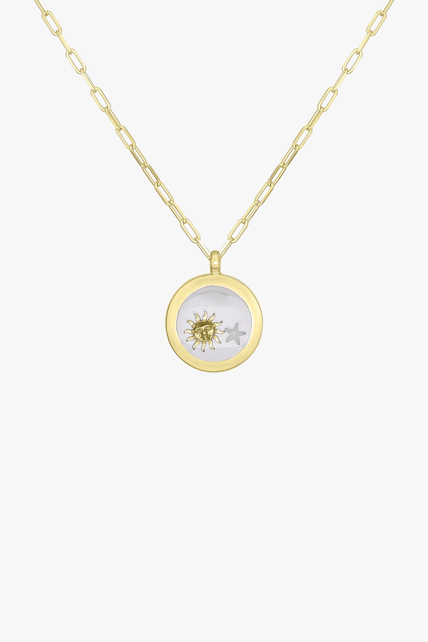 Kissed by the sun necklace pendant gold plated-abc