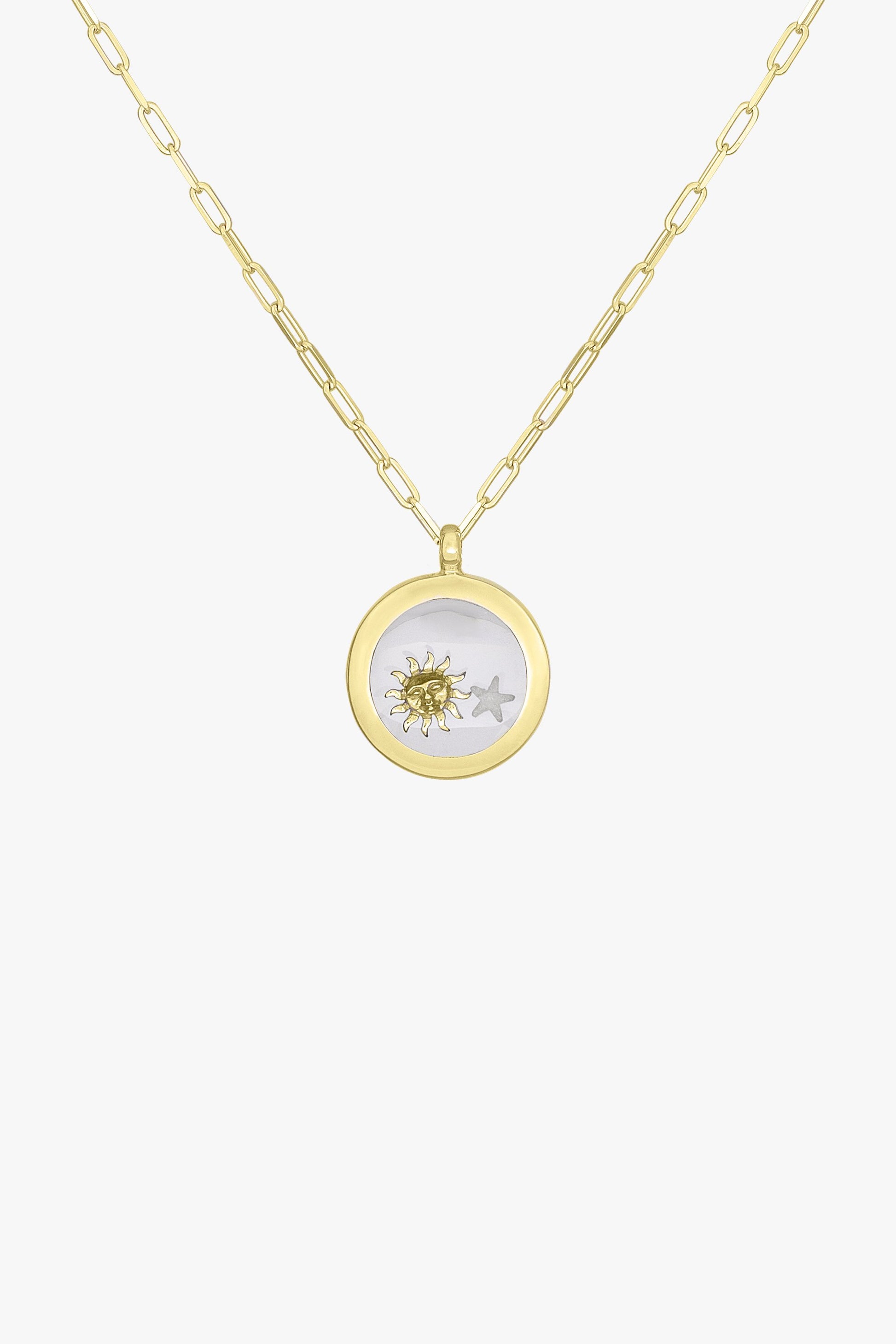 Kissed by the sun necklace pendant gold plated-abc