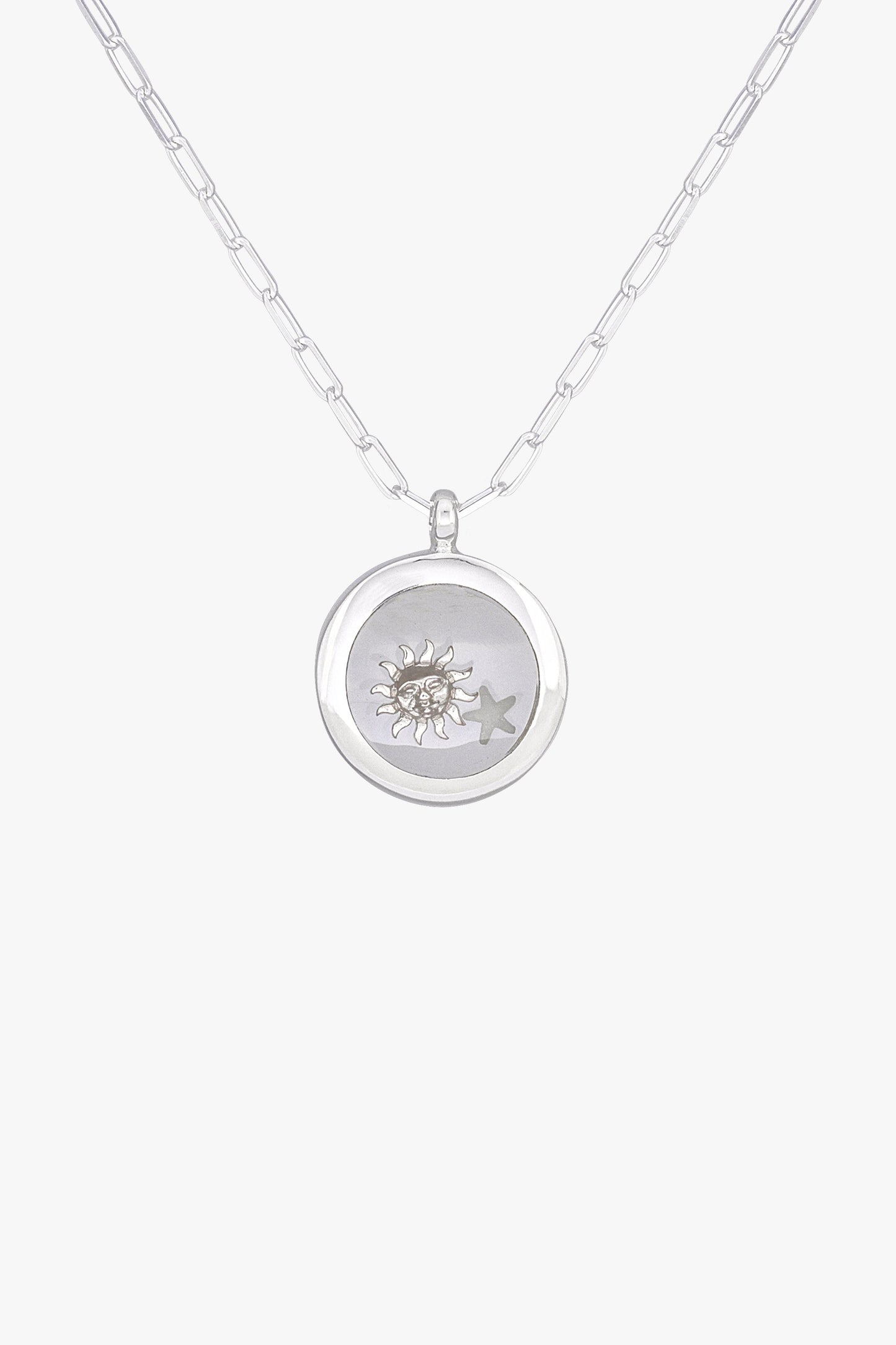 Kissed by the sun necklace pendant silver-abc