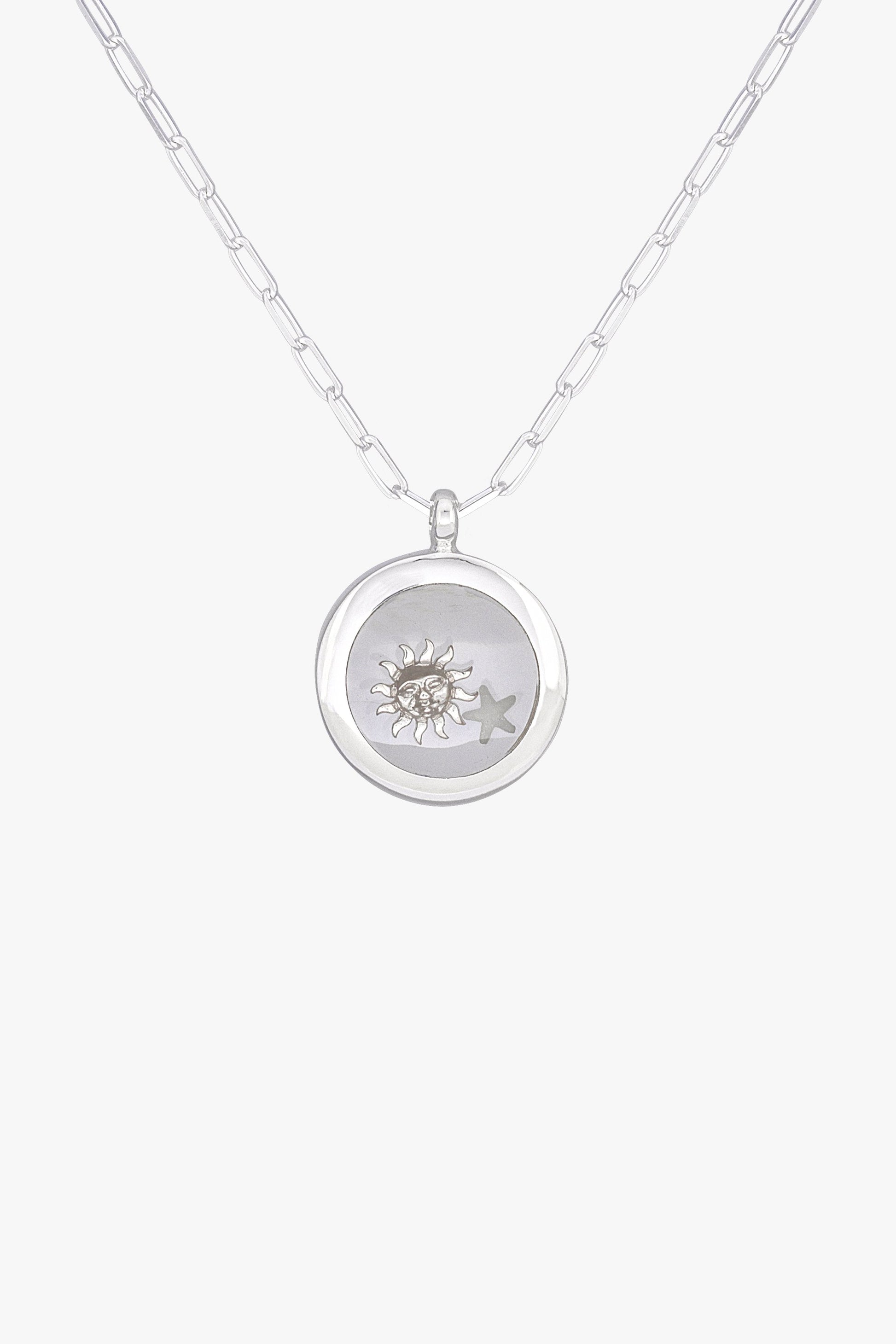 Kissed by the sun necklace pendant silver-abc
