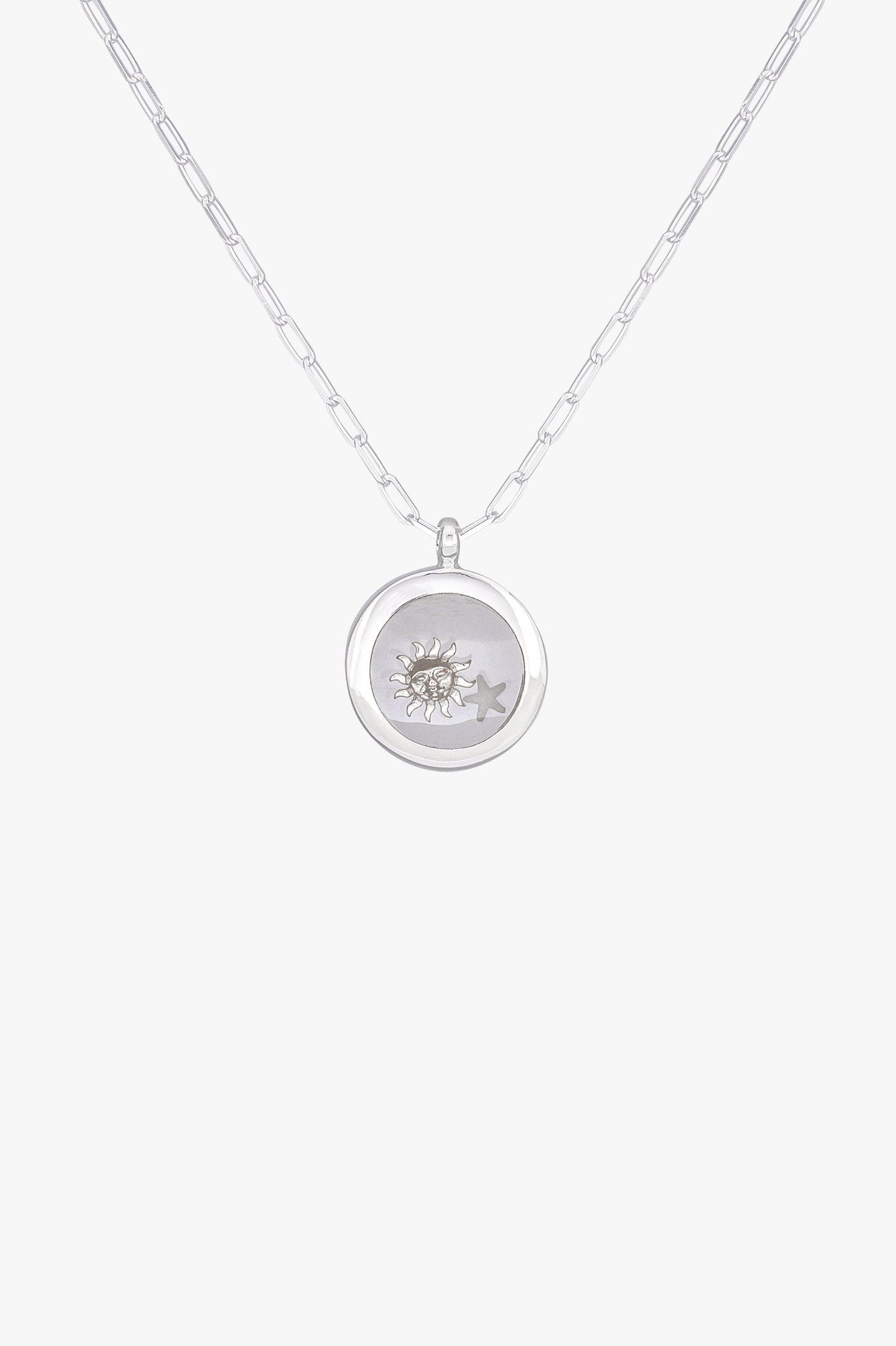 Kissed by the sun necklace pendant silver-abc