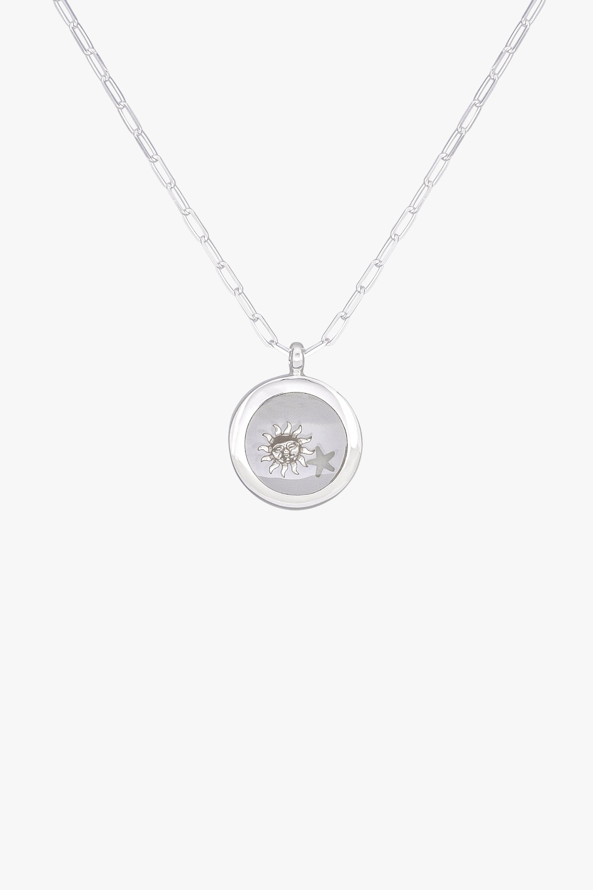 Kissed by the sun necklace pendant silver-abc