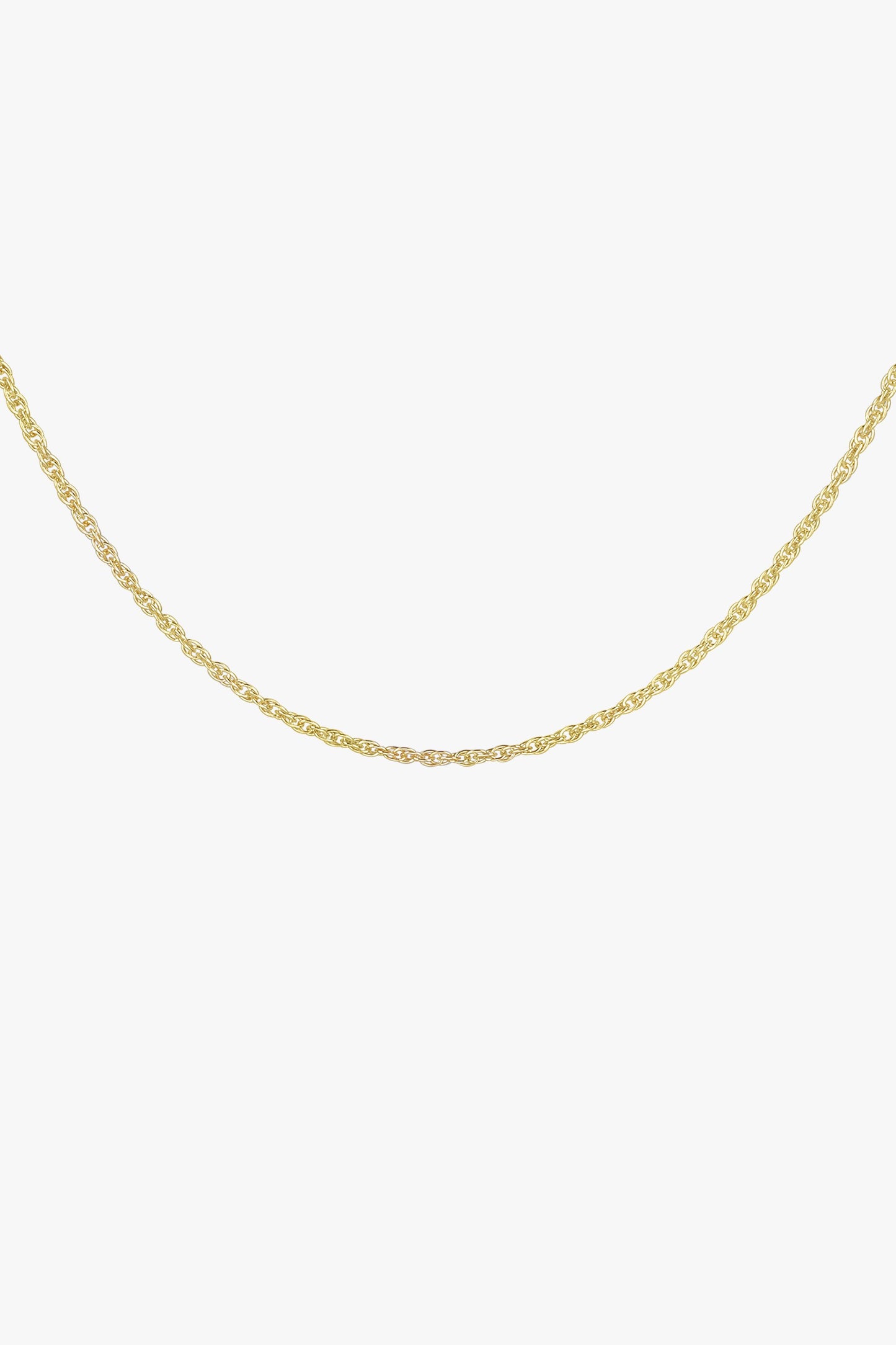 Rope chain necklace gold plated (45cm)-Necklace-wildthings_collectables-Gold plated---abc