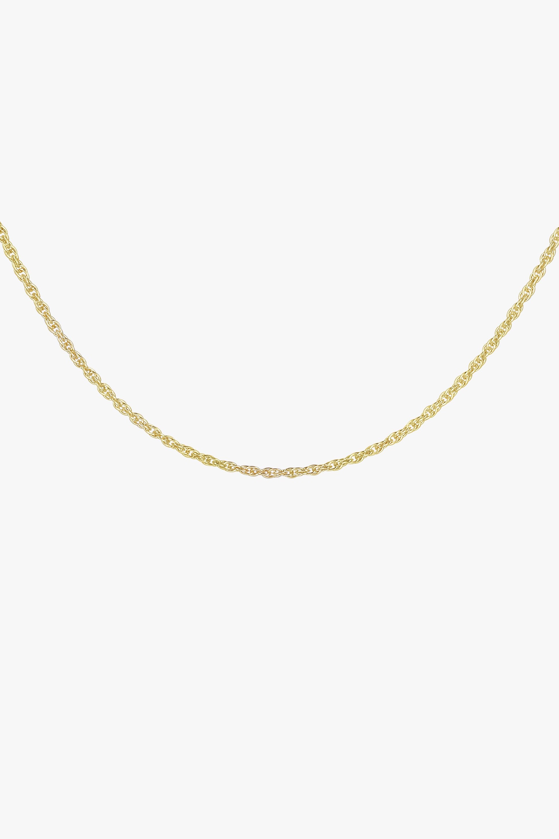 Rope chain necklace gold plated (45cm)-Necklace-wildthings_collectables-Gold plated---abc