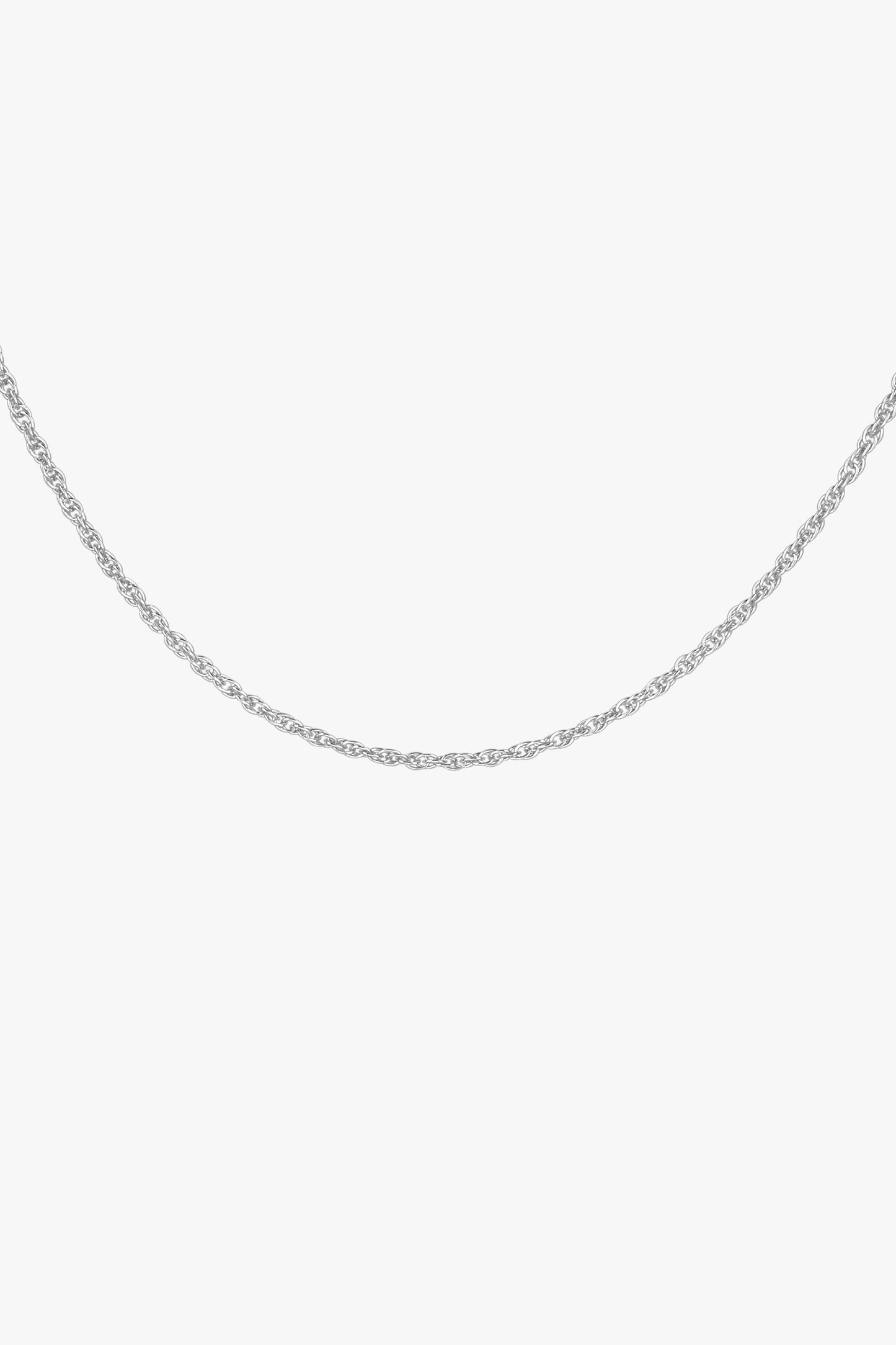 Rope chain necklace silver (45 cm)-Necklace-wildthings_collectables-Silver---abc