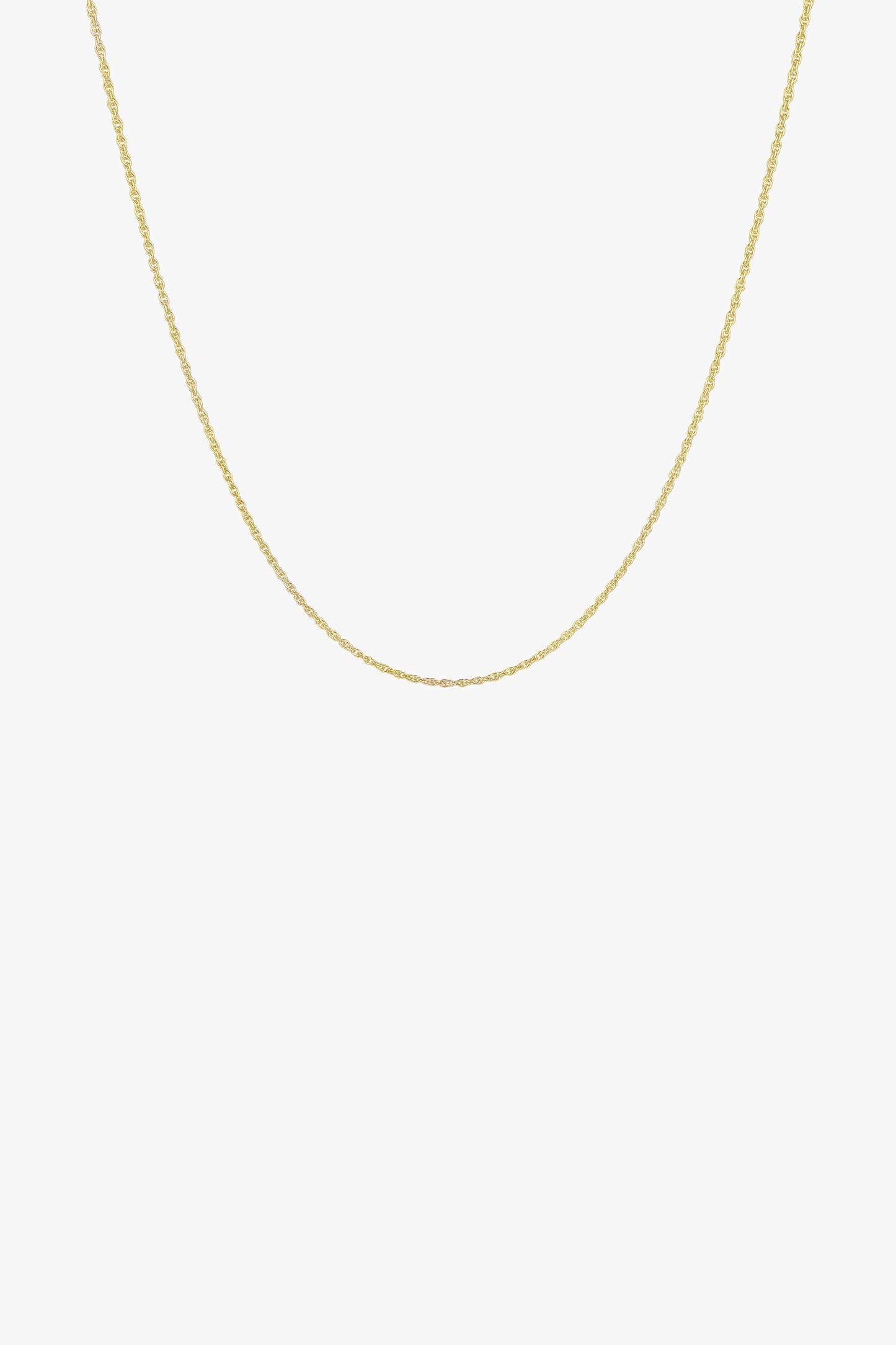 Rope chain necklace gold plated (45cm)-Necklace-wildthings_collectables-Gold plated---abc