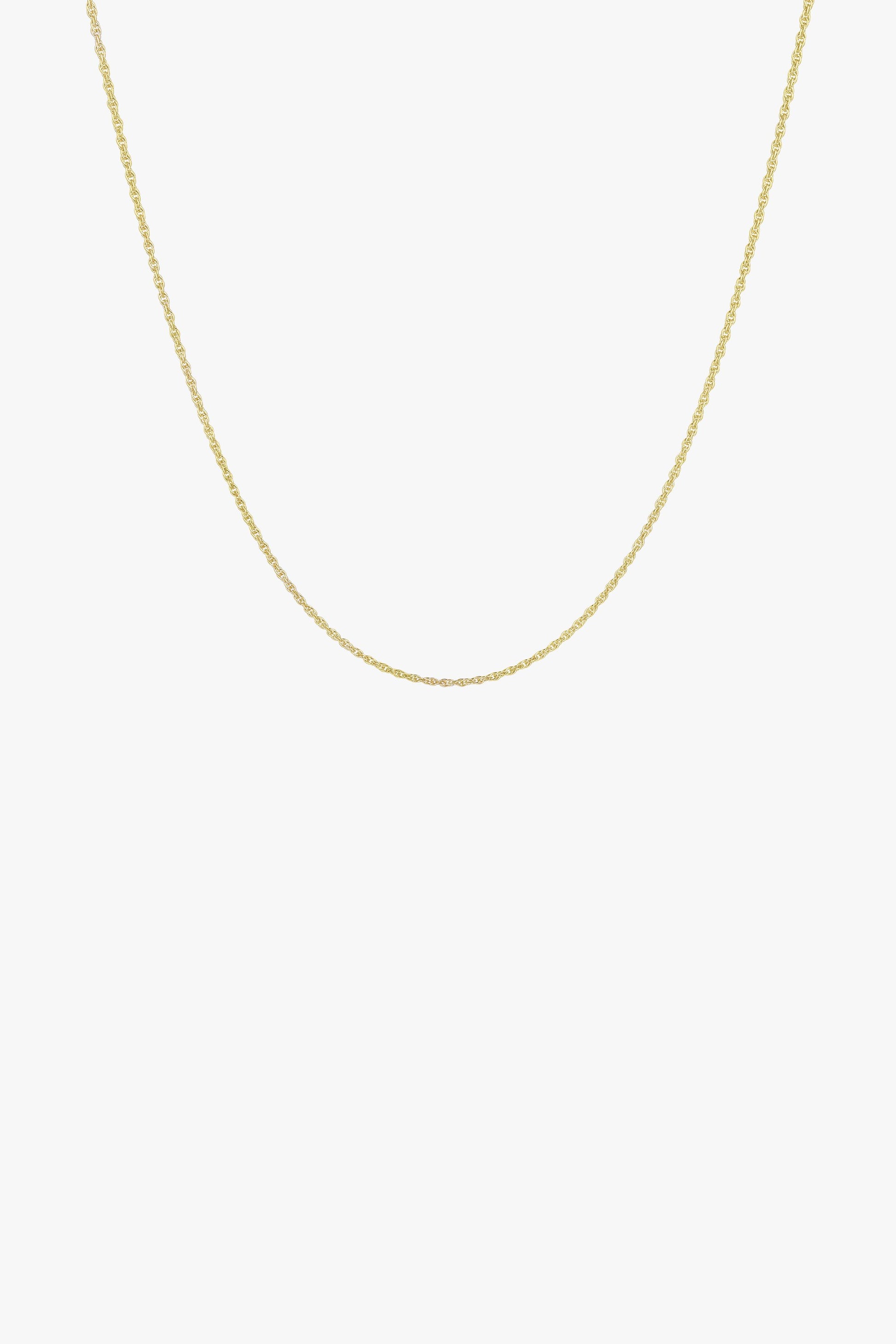 Rope chain necklace gold plated (45cm)-Necklace-wildthings_collectables-Gold plated---abc