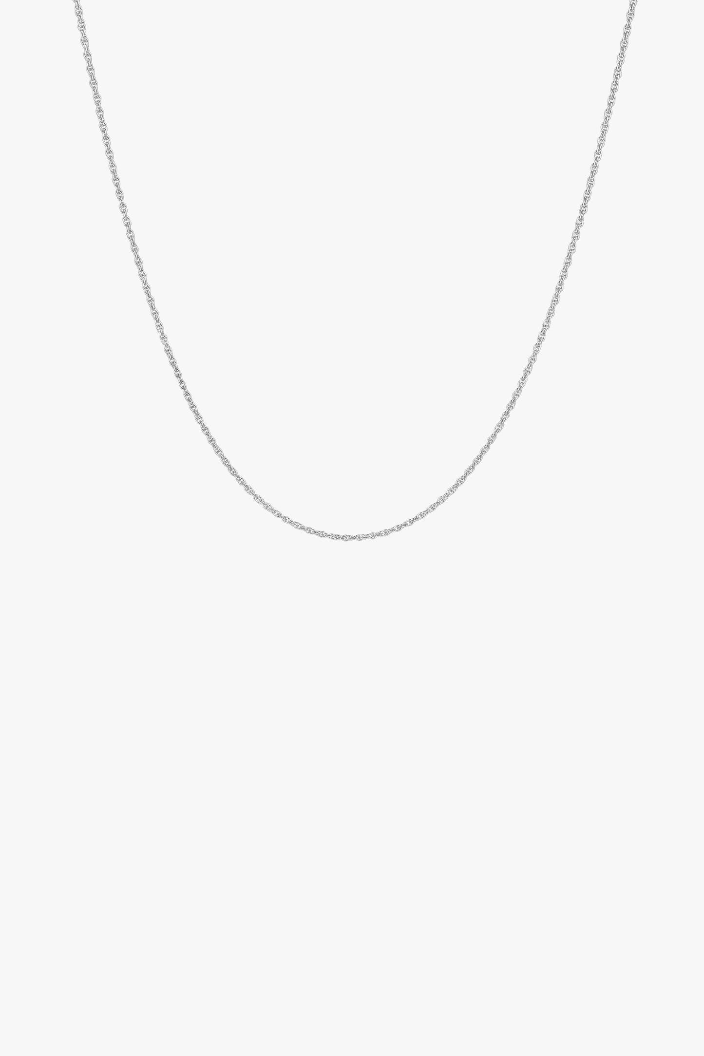 Rope chain necklace silver (45 cm)-Necklace-wildthings_collectables-Silver---abc