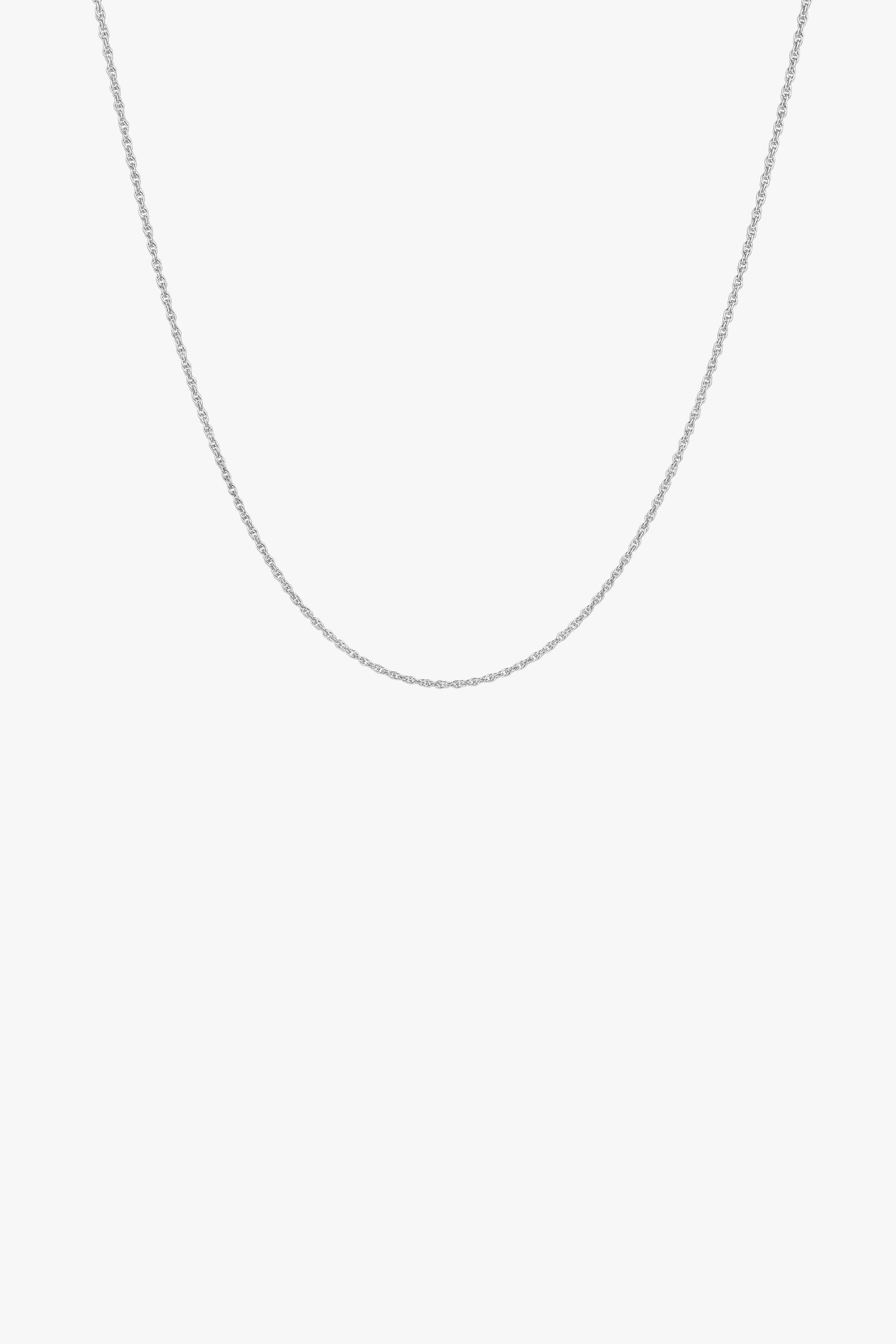 Rope chain necklace silver (45 cm)-Necklace-wildthings_collectables-Silver---abc