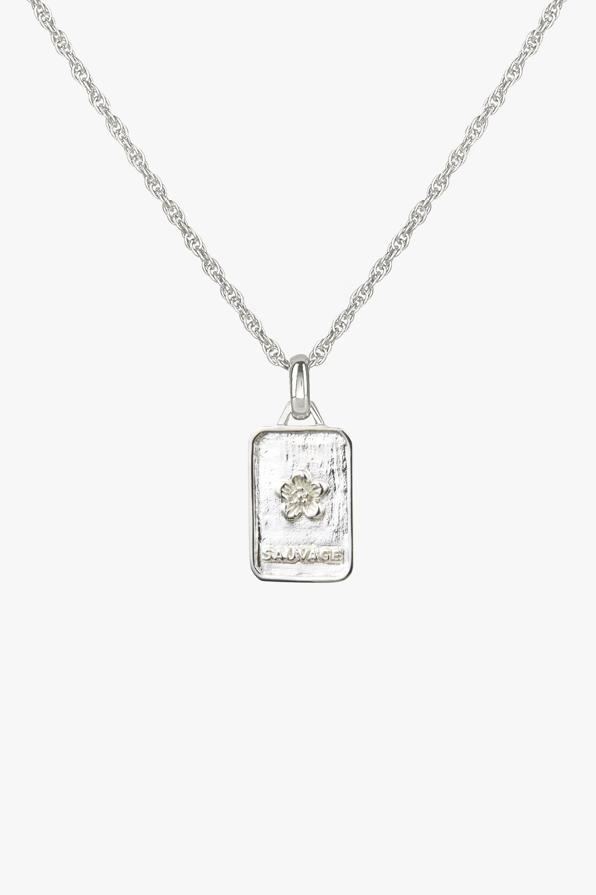 Sauvage necklace pendant silver-Necklace-wildthings_collectables-Pendant-Silver--abc