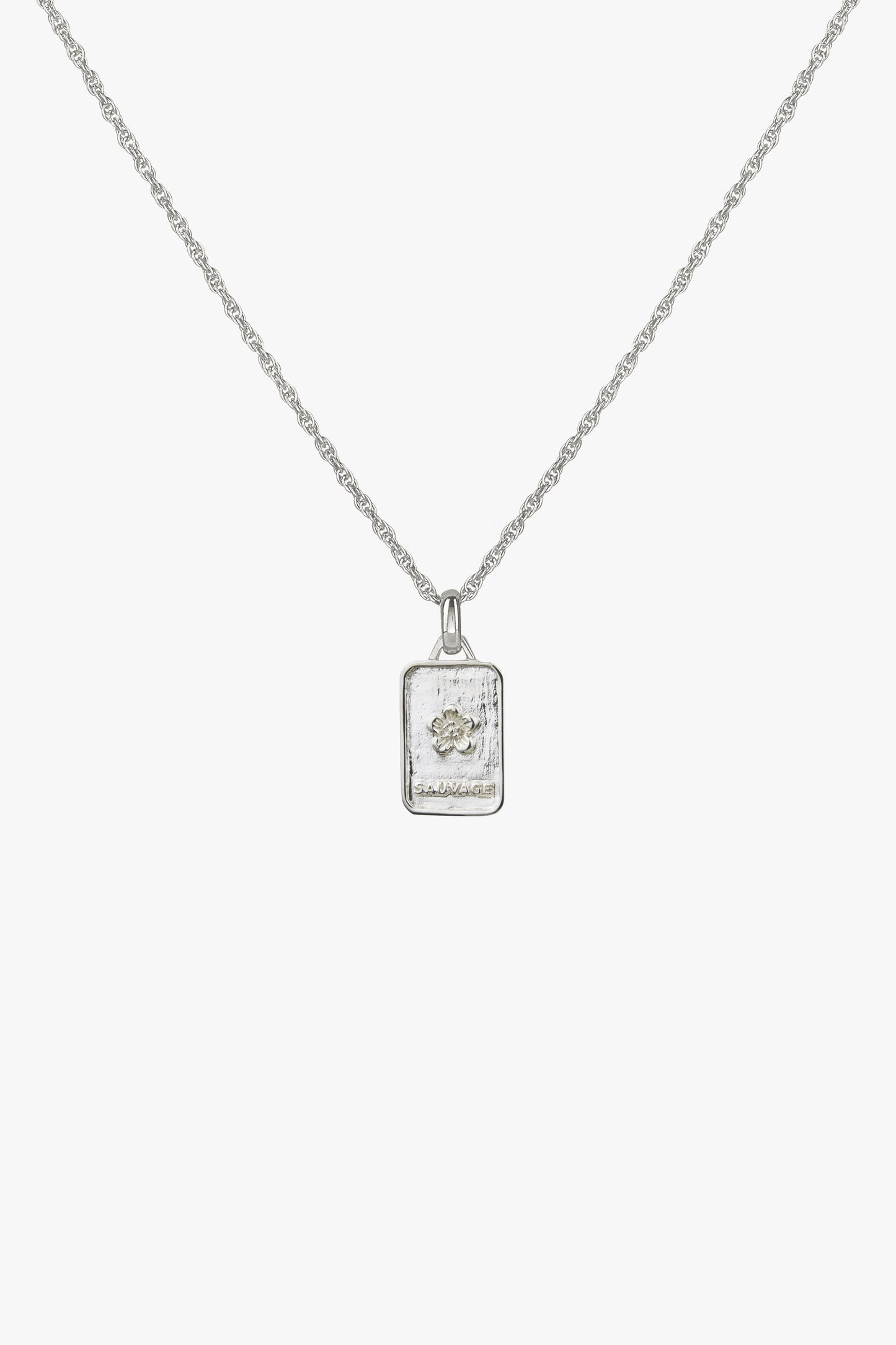 Sauvage necklace pendant silver-Necklace-wildthings_collectables-Pendant-Silver--abc