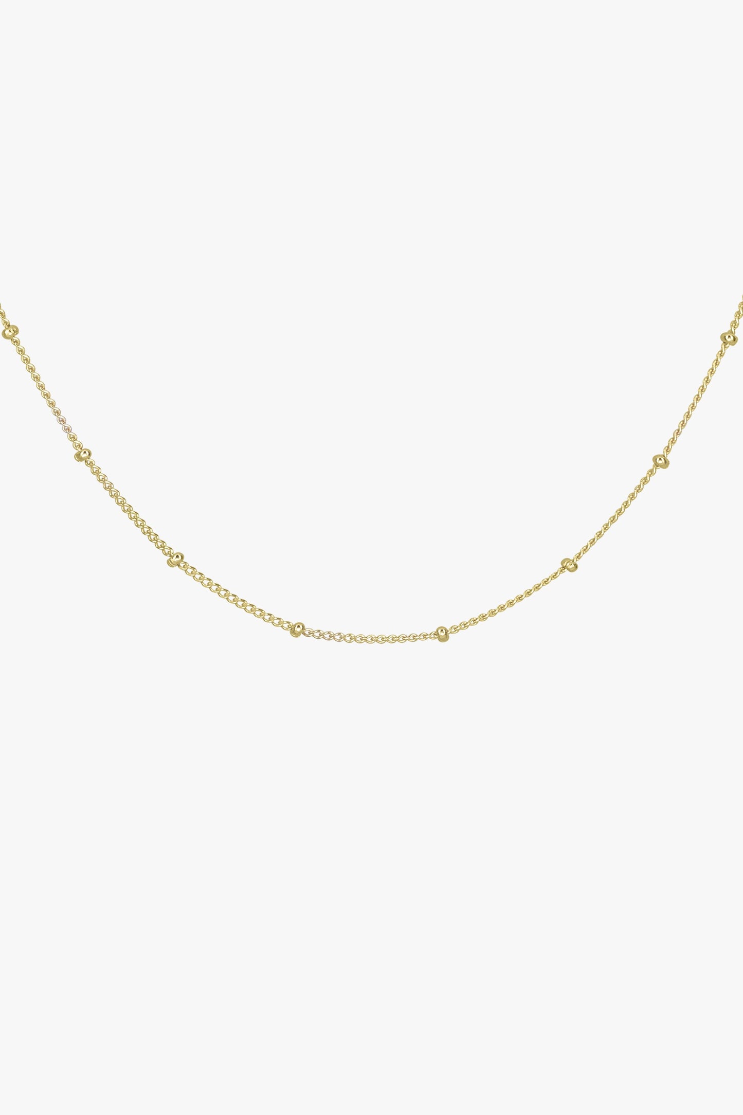 Stud chain necklace gold plated (45cm & 55cm)-Necklace-wildthings_collectables-Gold plated-45 cm--abc