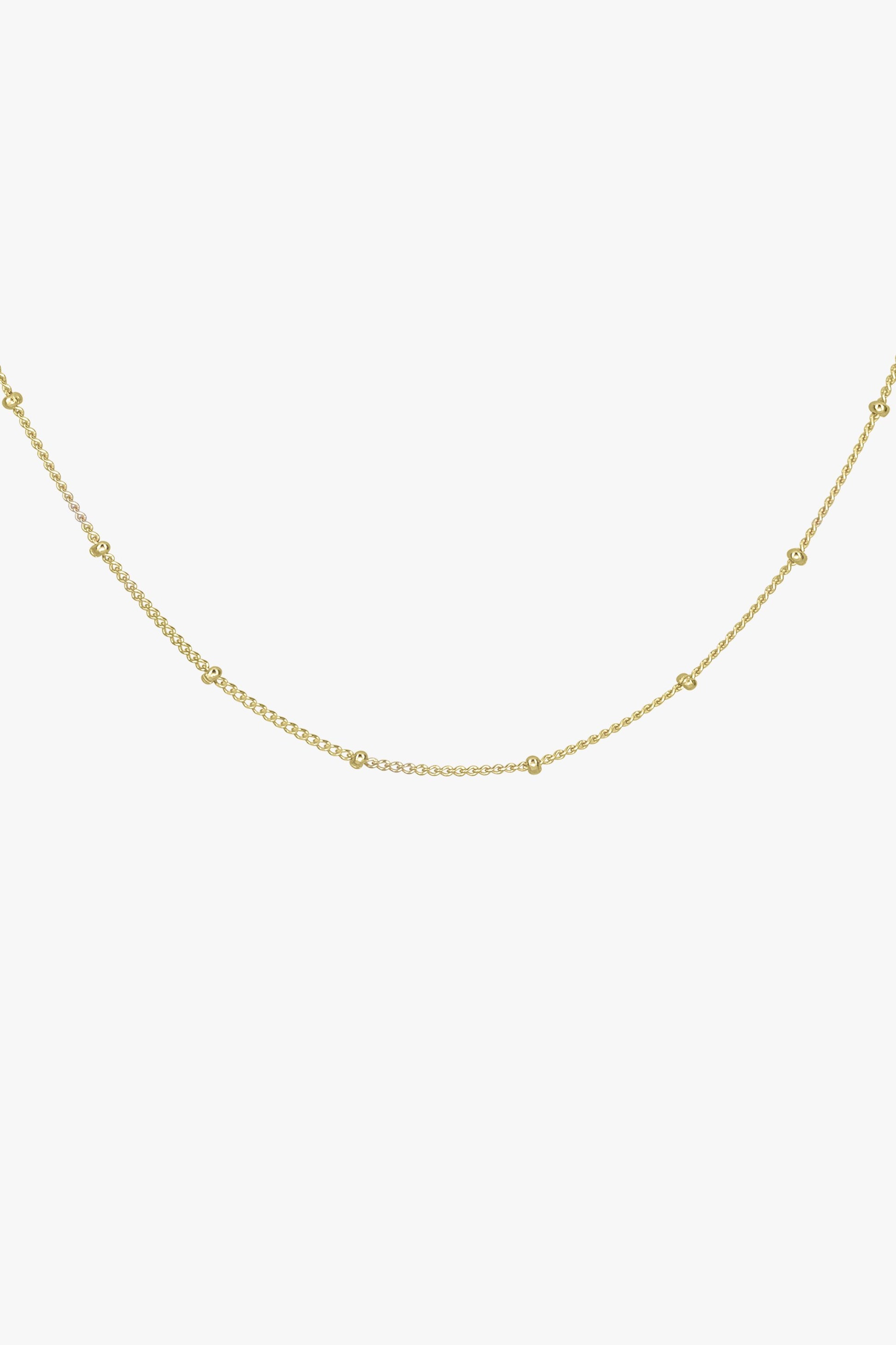 Stud chain necklace gold plated (45cm & 55cm)-Necklace-wildthings_collectables-Gold plated-45 cm--abc
