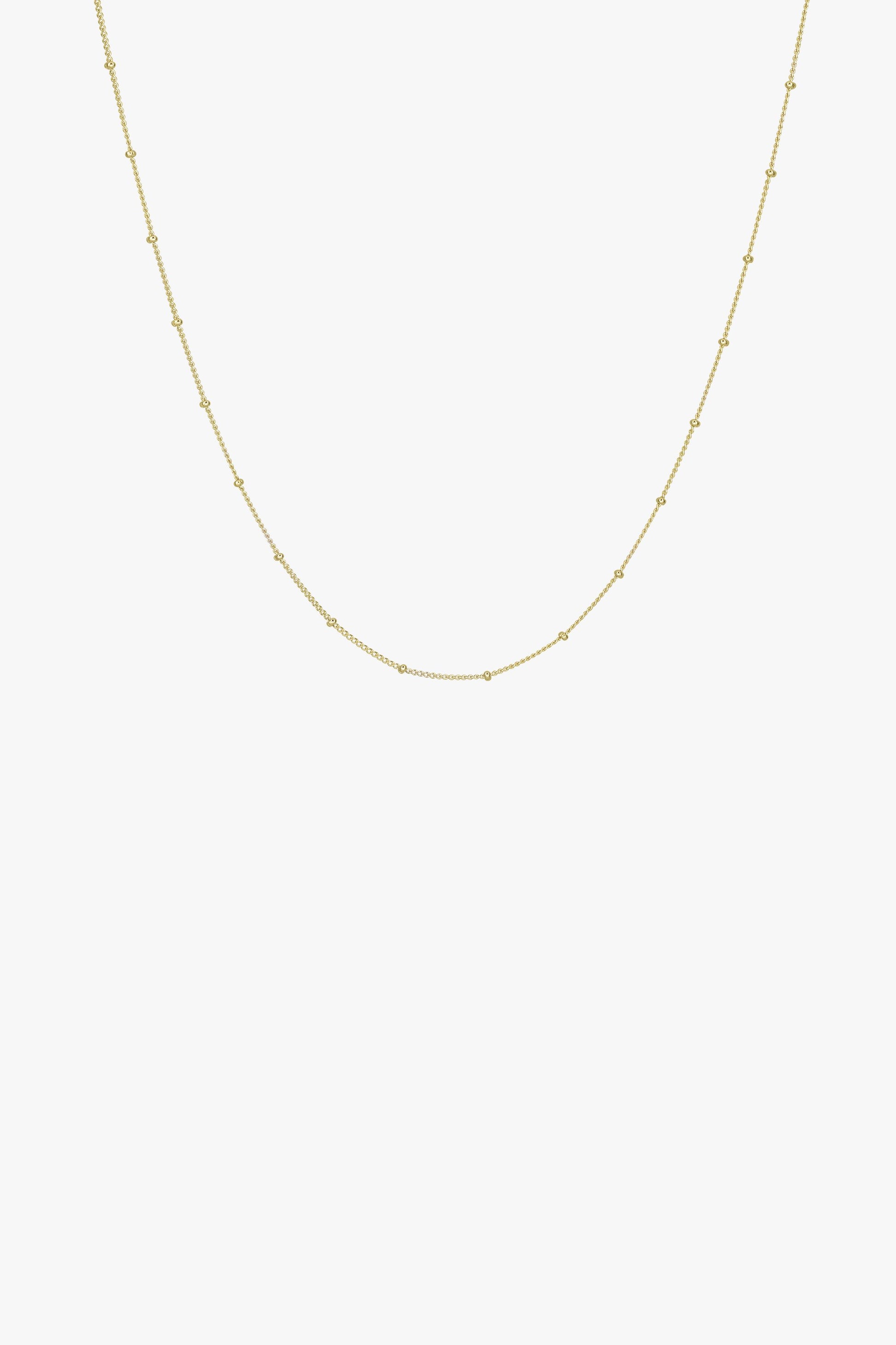 Stud chain necklace gold plated (45cm & 55cm)-Necklace-wildthings_collectables-Gold plated-45 cm--abc