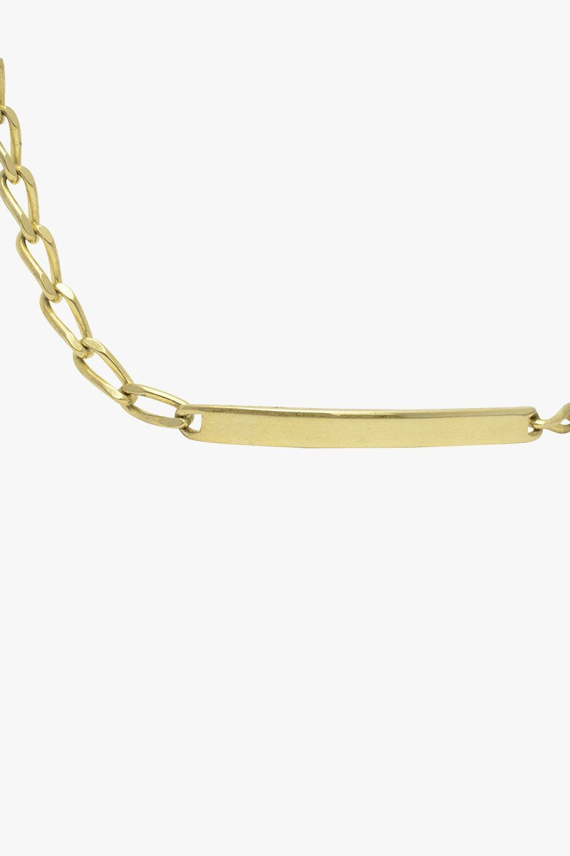 Personalized bar bracelet gold plated (pre-order)-abc