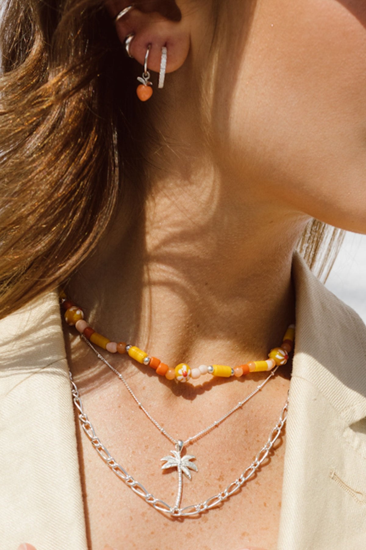 Sunshine necklace silver (34 cm)-Necklace-wildthings_collectables-Silver---abc