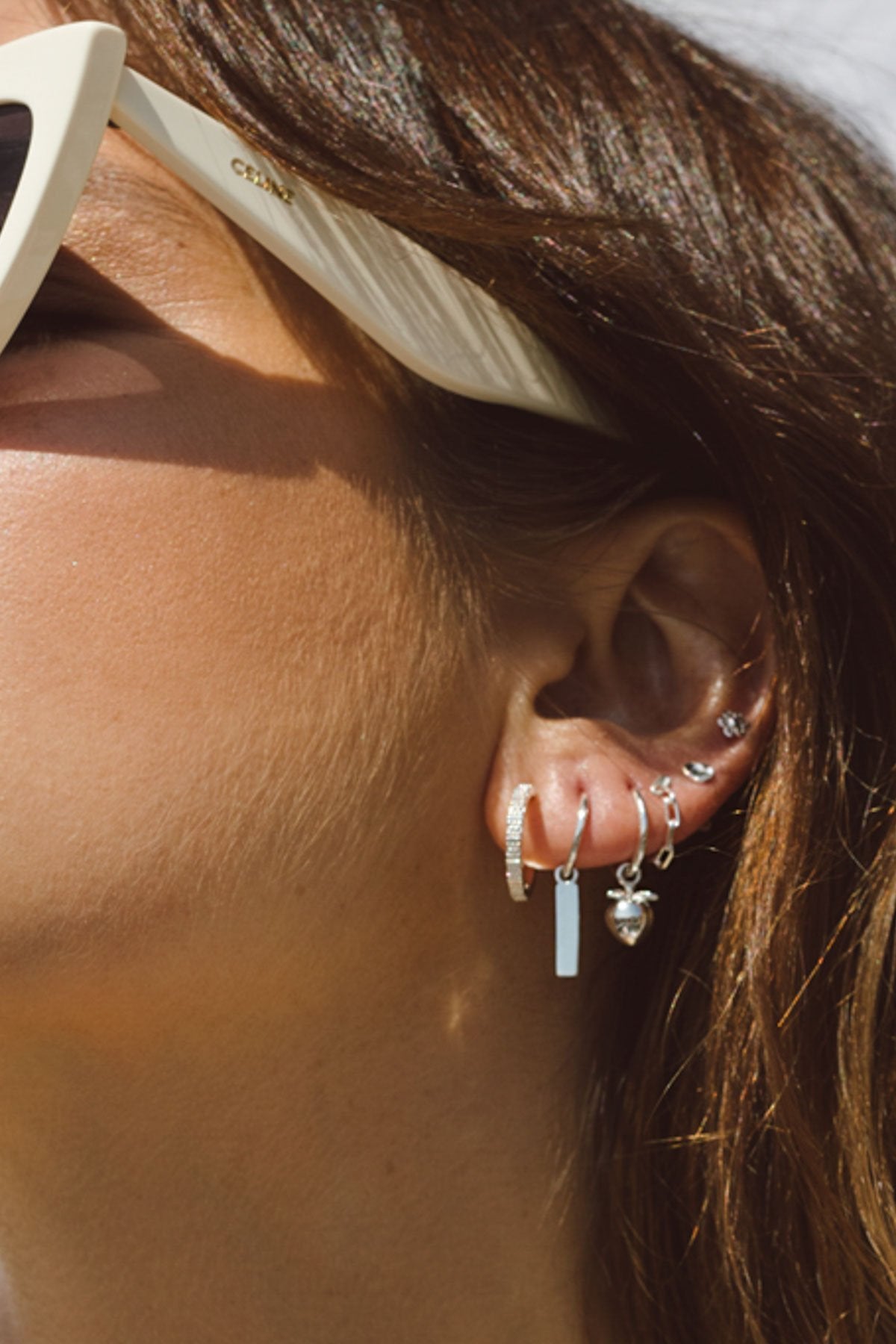 Classic bar earring silver-abc