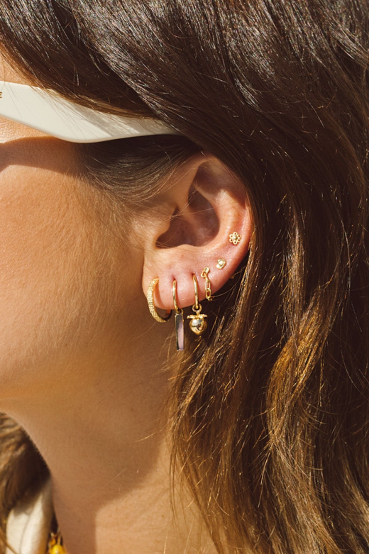 Cloud stud solid gold-abc