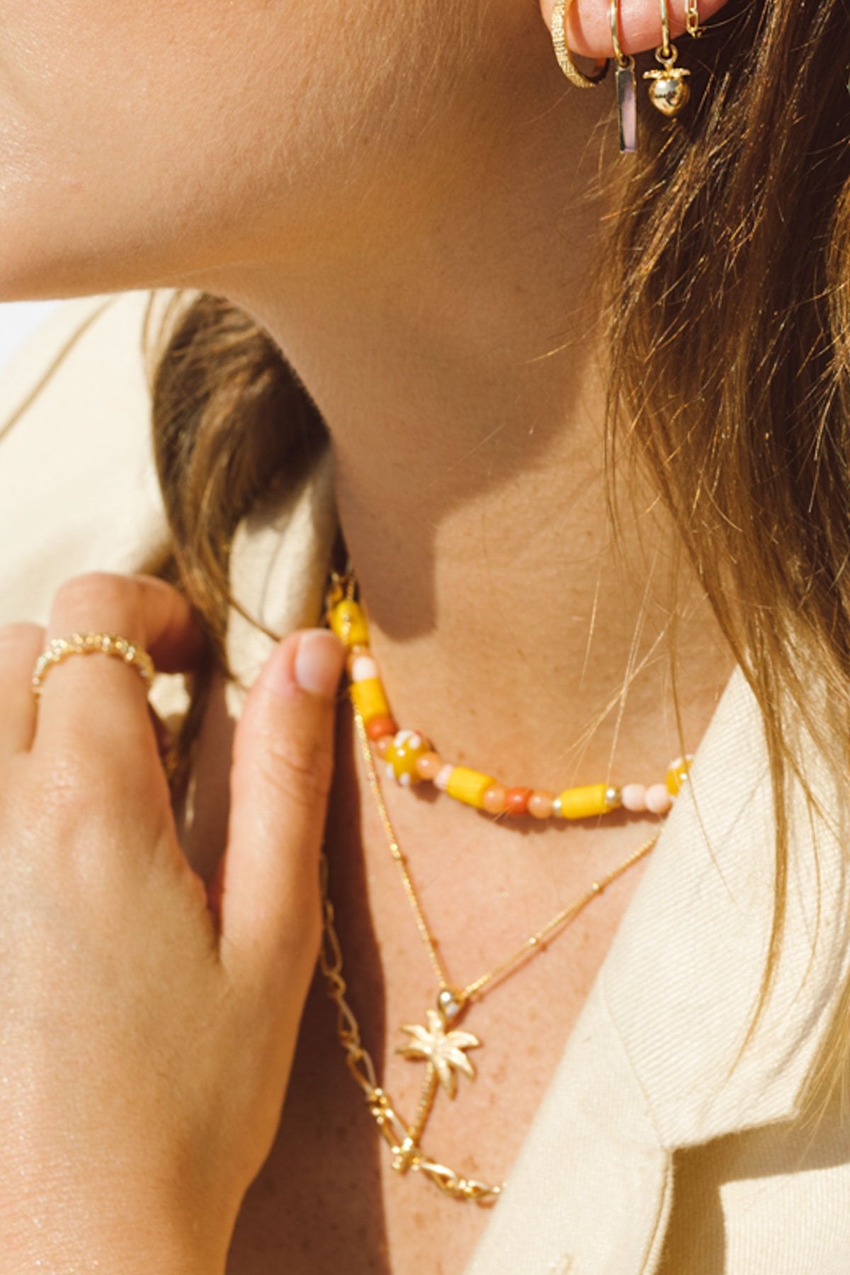 Vintage peach earring gold plated-Earring-wildthings_collectables-Gold plated---abc