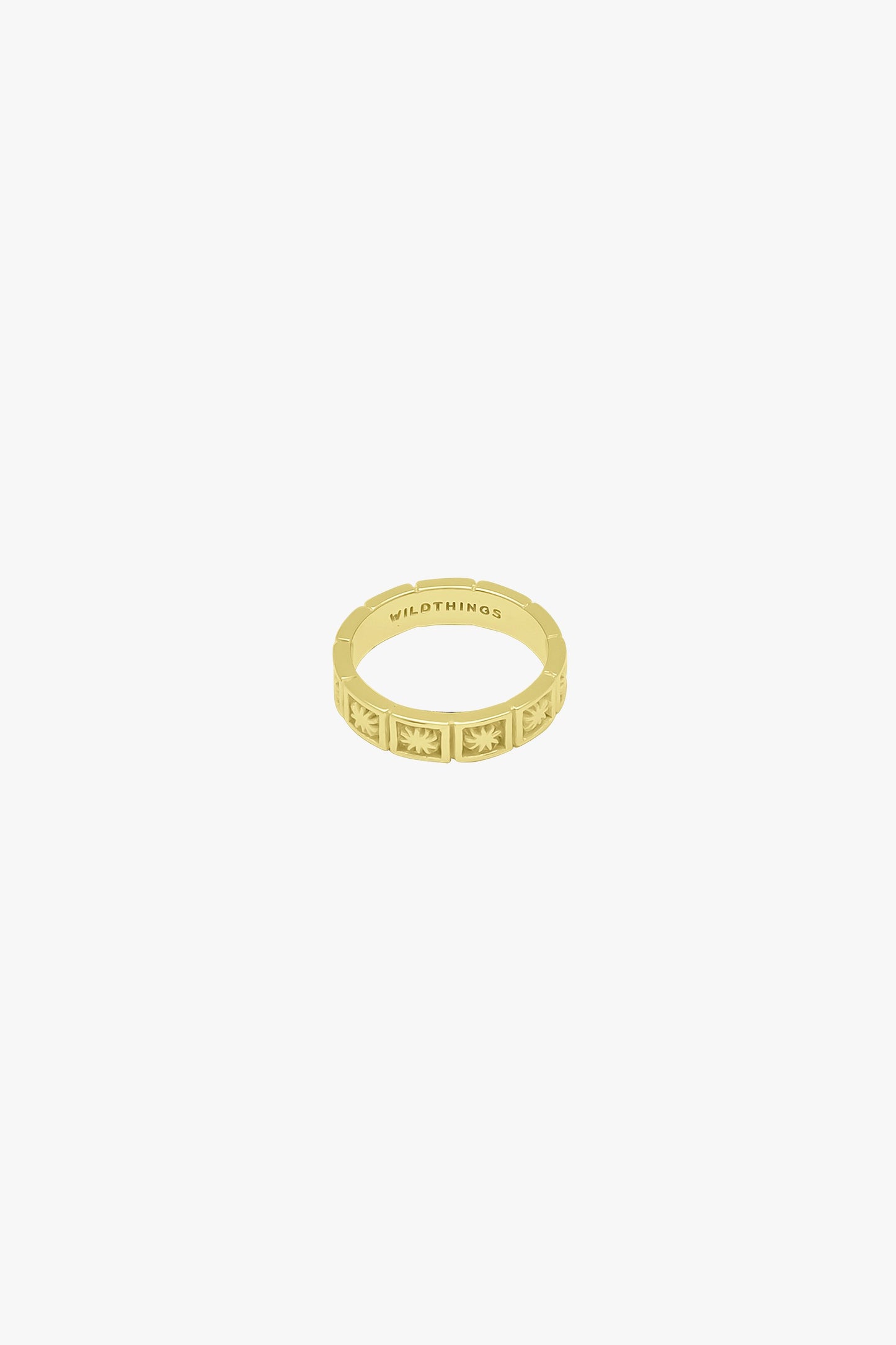 Kissed by the sun ring gold plated-abc