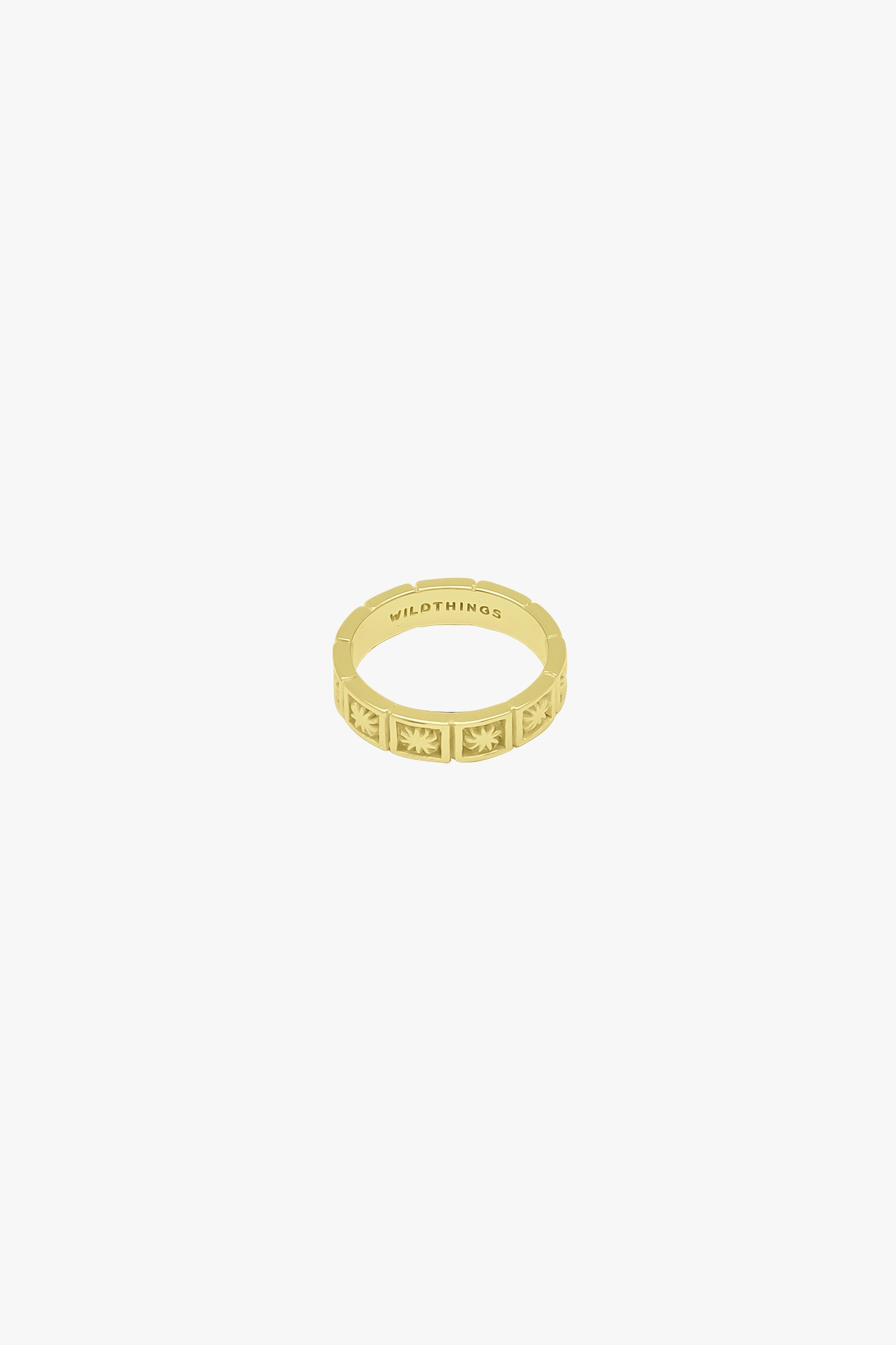 Kissed by the sun ring gold plated-abc