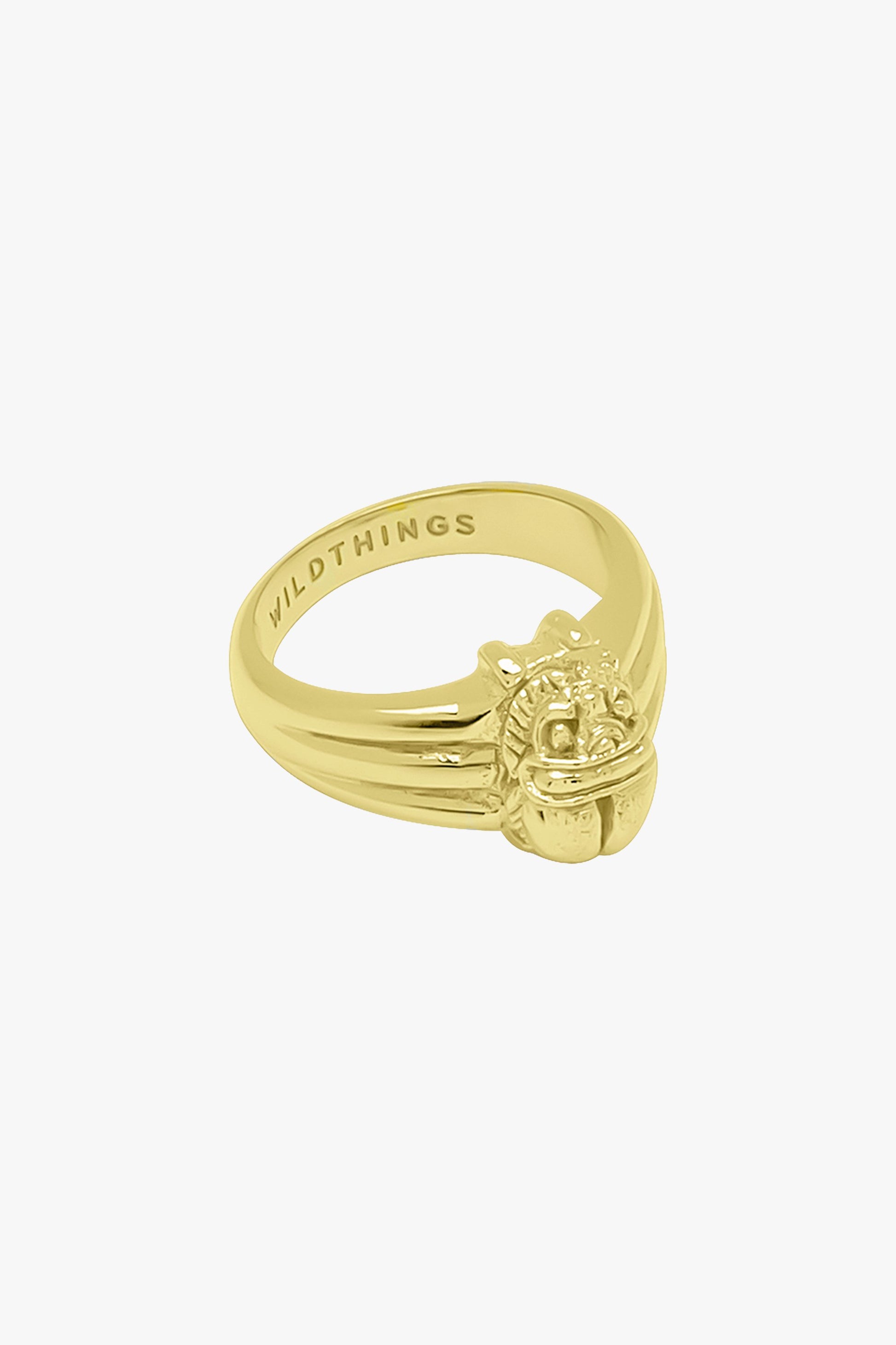 Scarab pinky ring gold plated-Ring-wildthings_collectables-1 (US 3.5 / 14.5mm)-Gold plated--abc