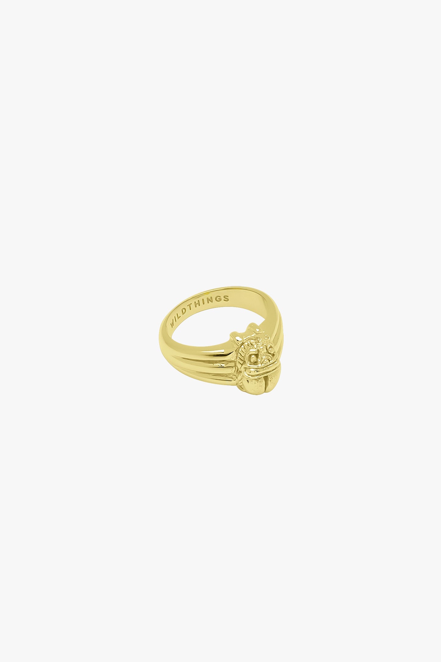 Scarab pinky ring gold plated-Ring-wildthings_collectables-1 (US 3.5 / 14.5mm)-Gold plated--abc