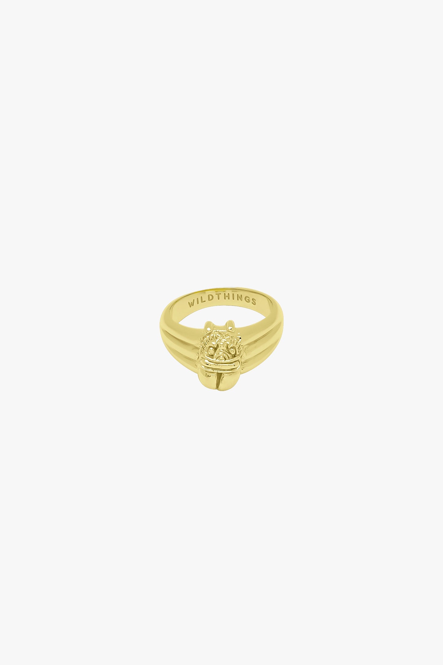 Scarab pinky ring gold plated-Ring-wildthings_collectables-1 (US 3.5 / 14.5mm)-Gold plated--abc