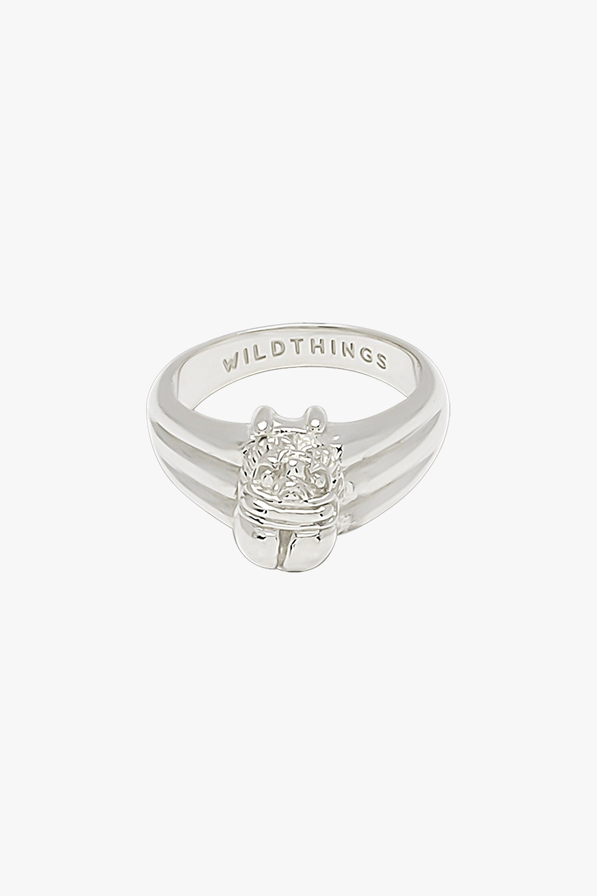 Scarab pinky ring silver-Ring-wildthings_collectables-1 (US 3.5 / 14.5mm)-Silver--abc