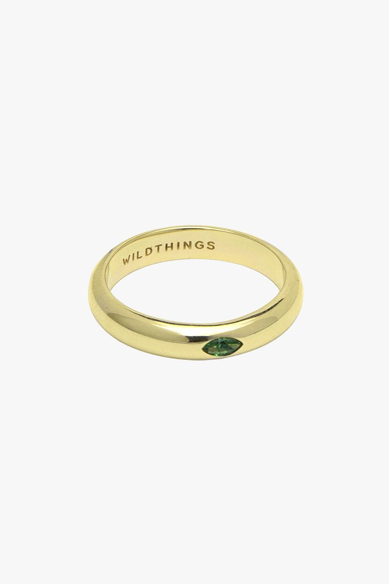 Tourmaline Pebble ring gold plated-Ring-wildthings_collectables-1 (US 6 / 16.5mm)---abc
