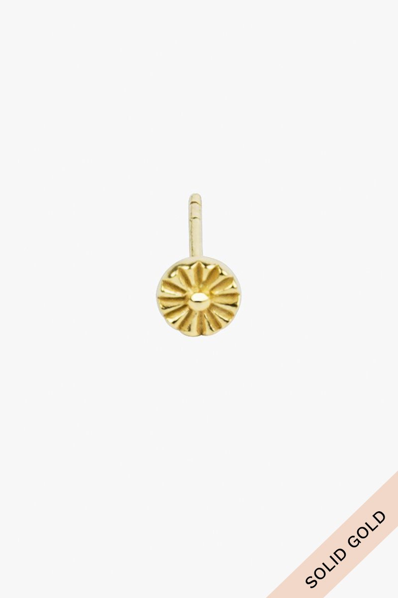 Wildflower ear stud 14k solid gold-Earring-Wildthings_collectables-Solid Gold---abc