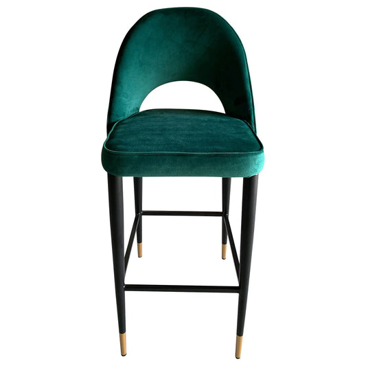 Bourdain Bar Chair Green Velvet-abc
