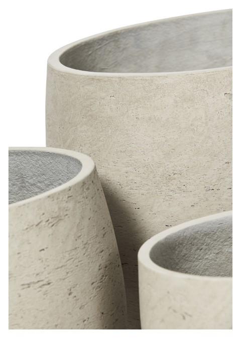 Set of Three Plain Cement Pots - Grey Washed-Accessories-Home & Giftware-Default Title---abc